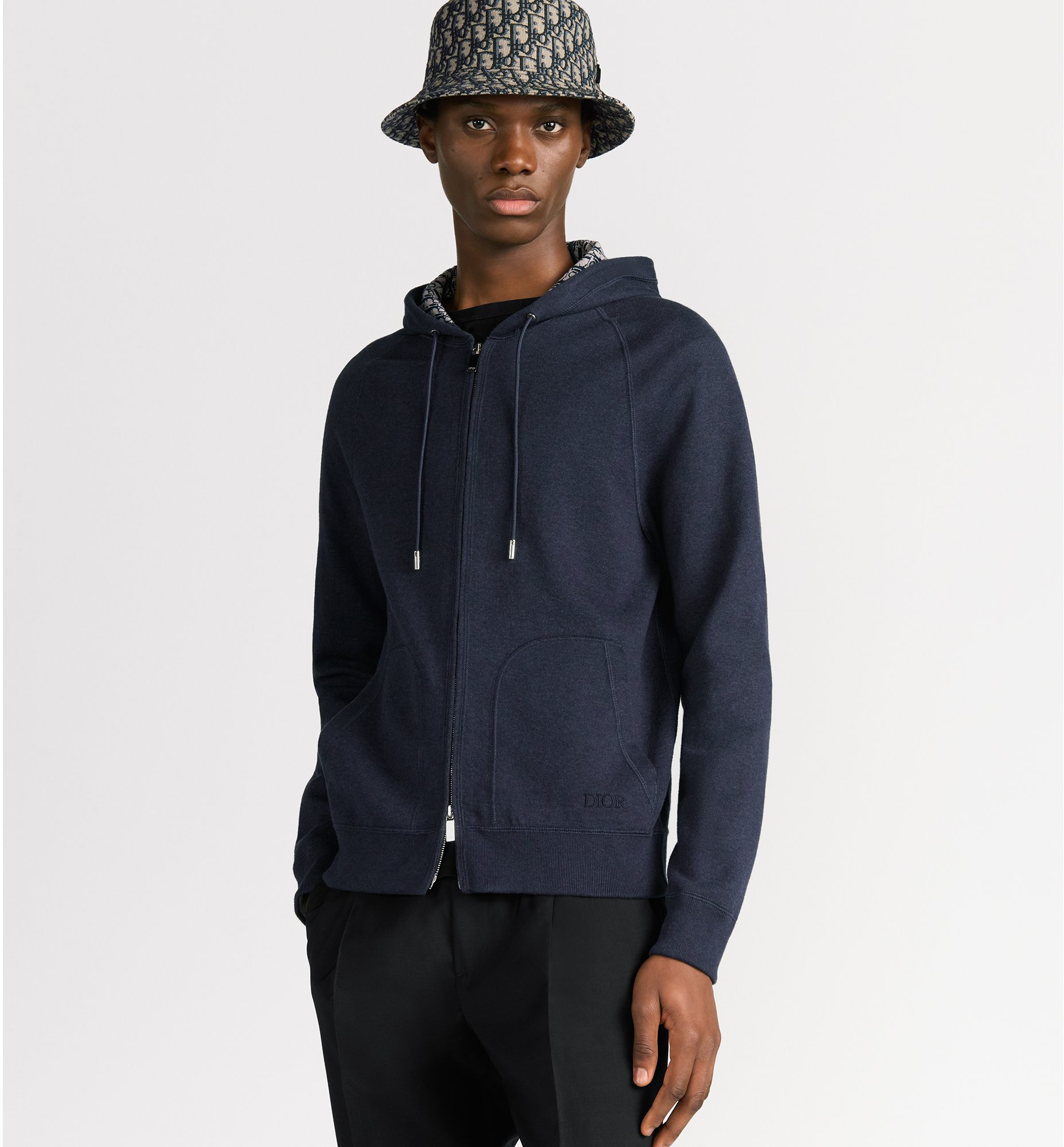 DIOR | フード付き トラックジャケット コットンニット & カシミヤ