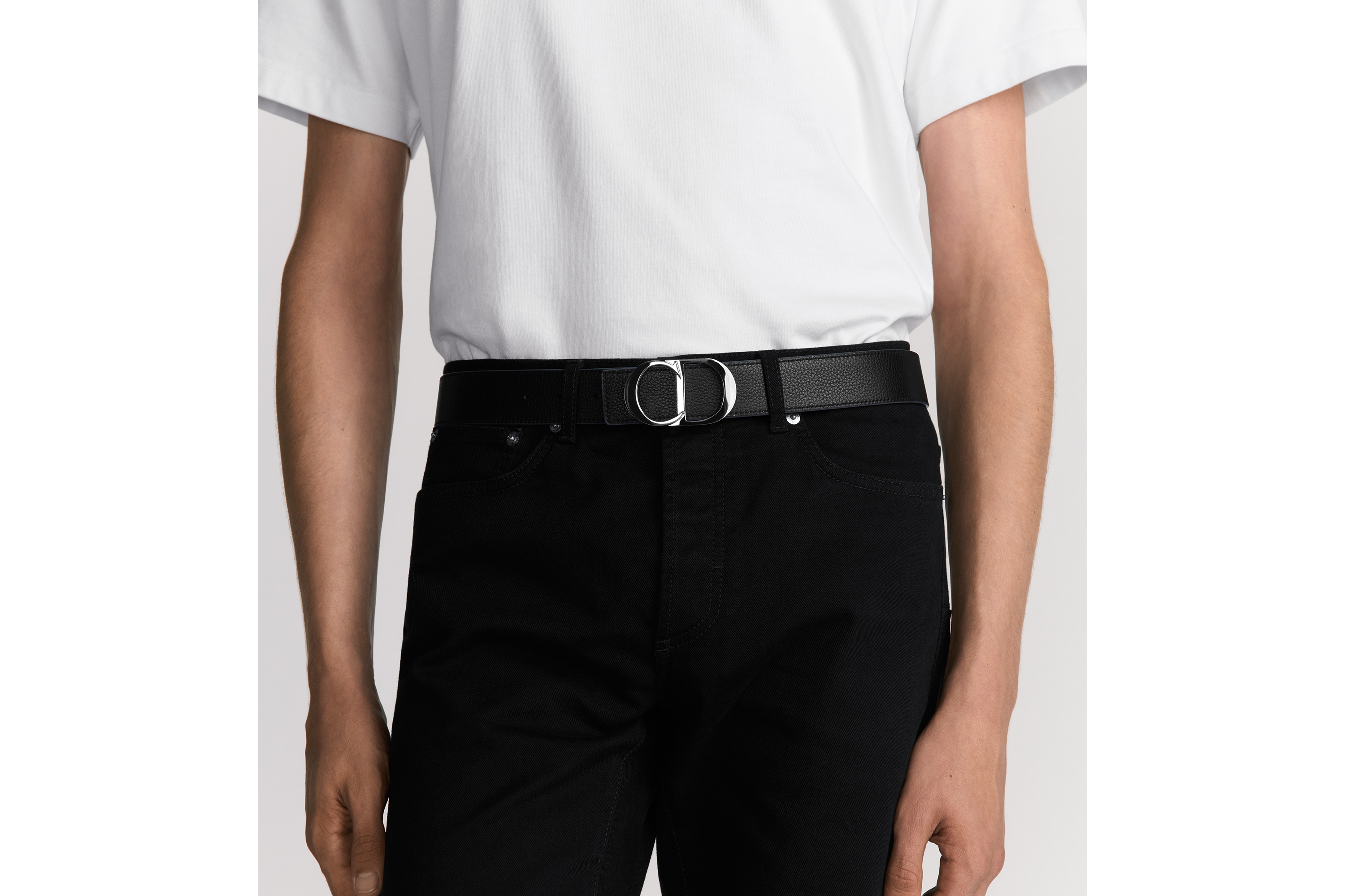 Look CD Icon Belt Buckle Palladium-Finish Brass, 35 MM E45