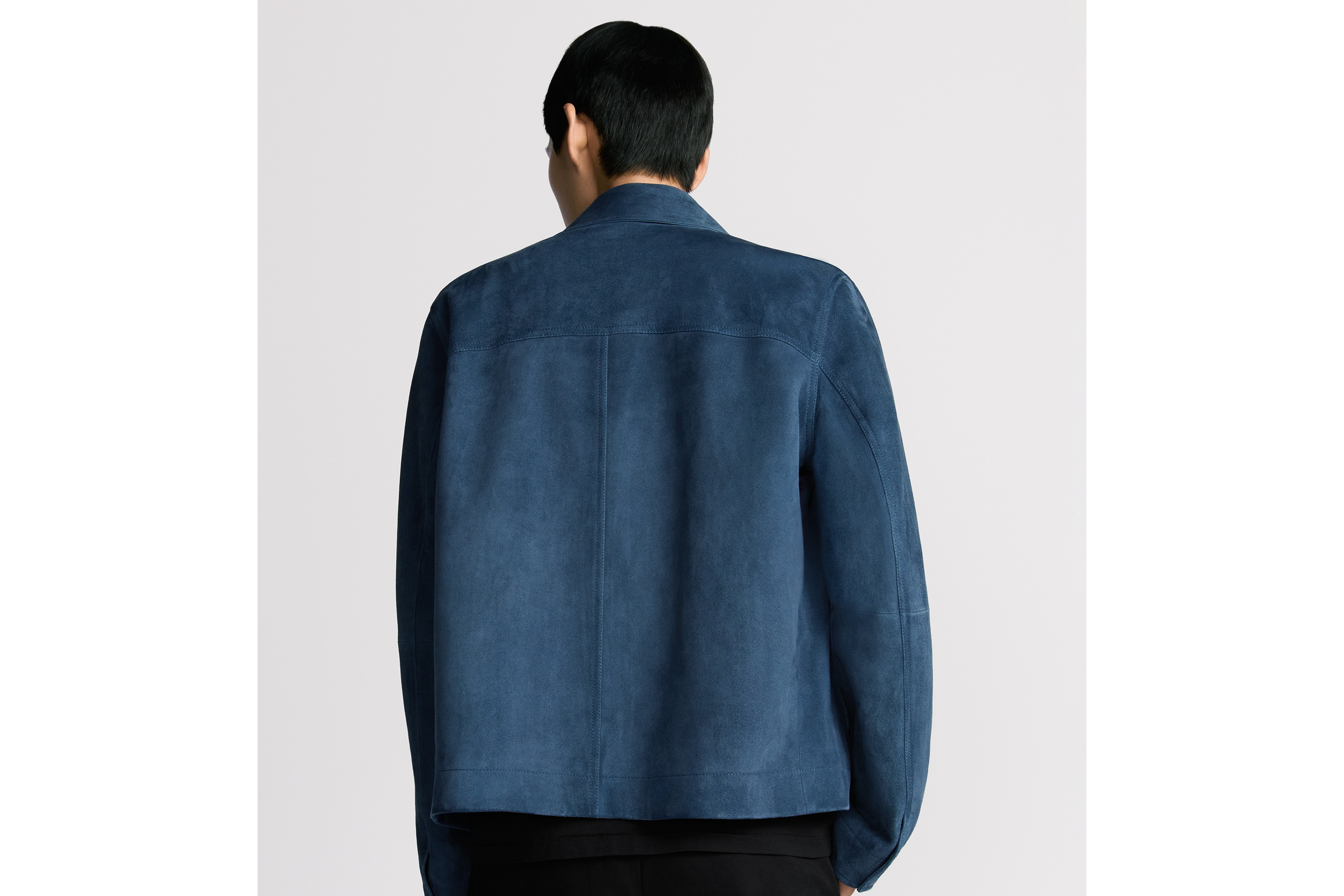Look Blouson Jacket Blue Lambskin E03