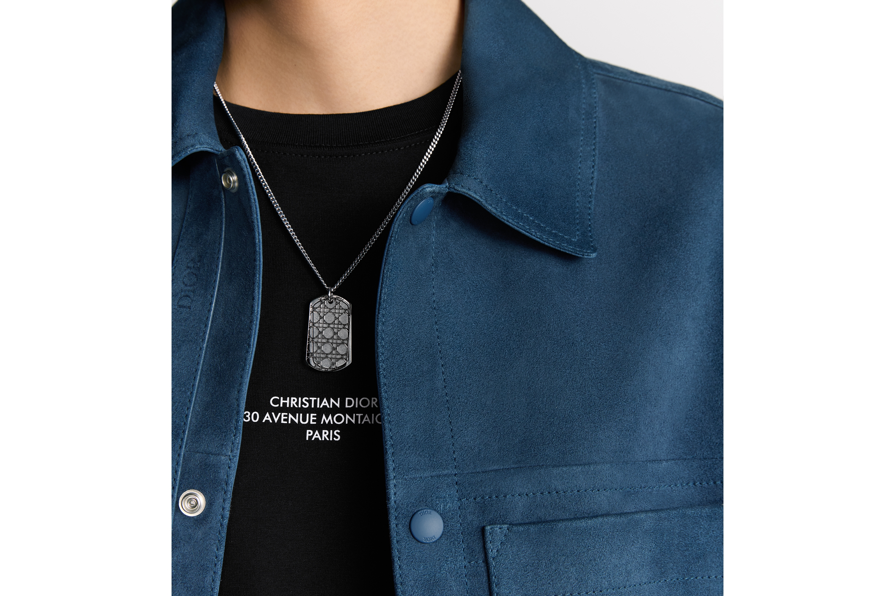 Look Blouson Jacket Blue Lambskin E04