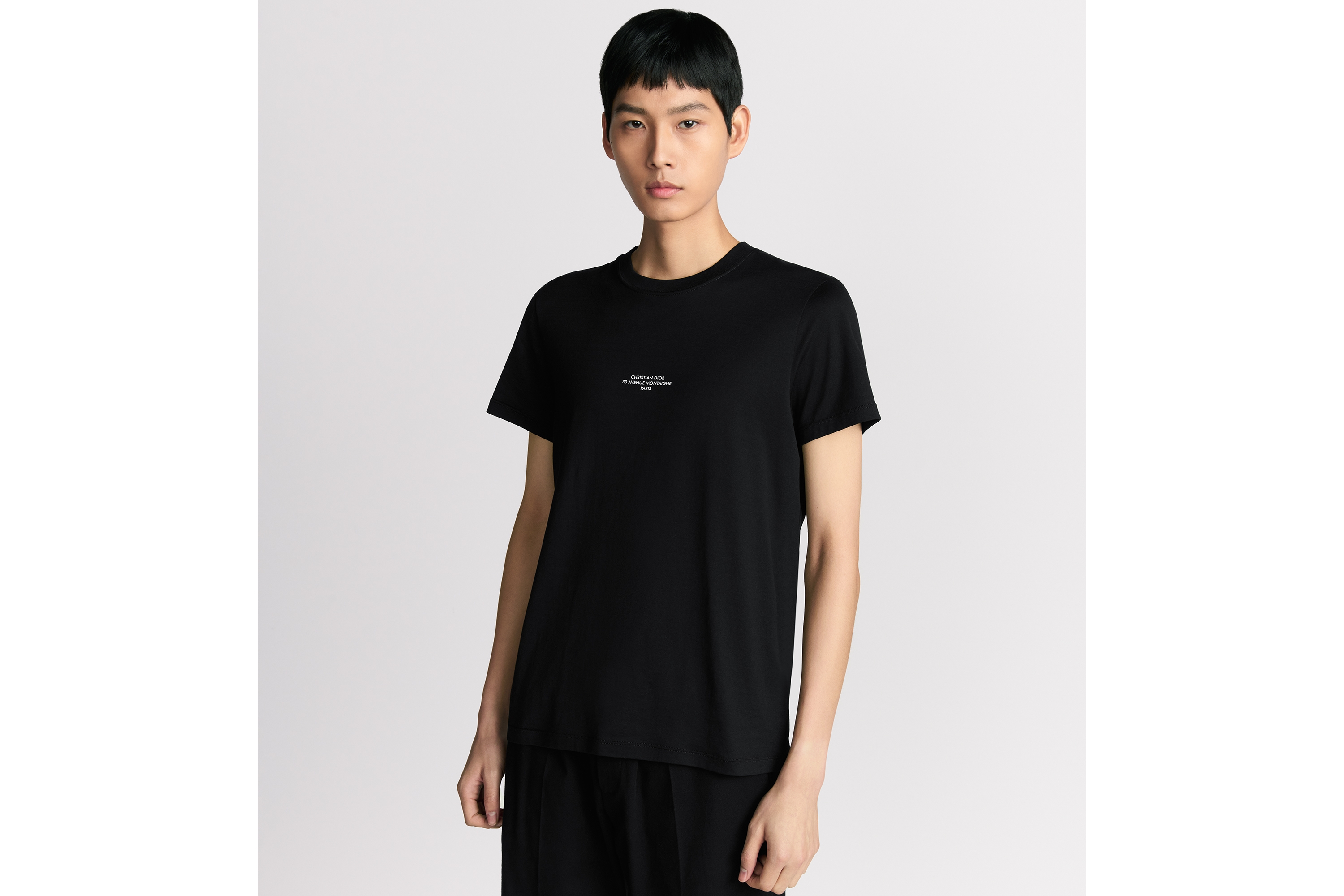 Dior 黒 アンダーシャツ Dior Icons T-Shirt, Regular Fit Pink Sea Island Cotton