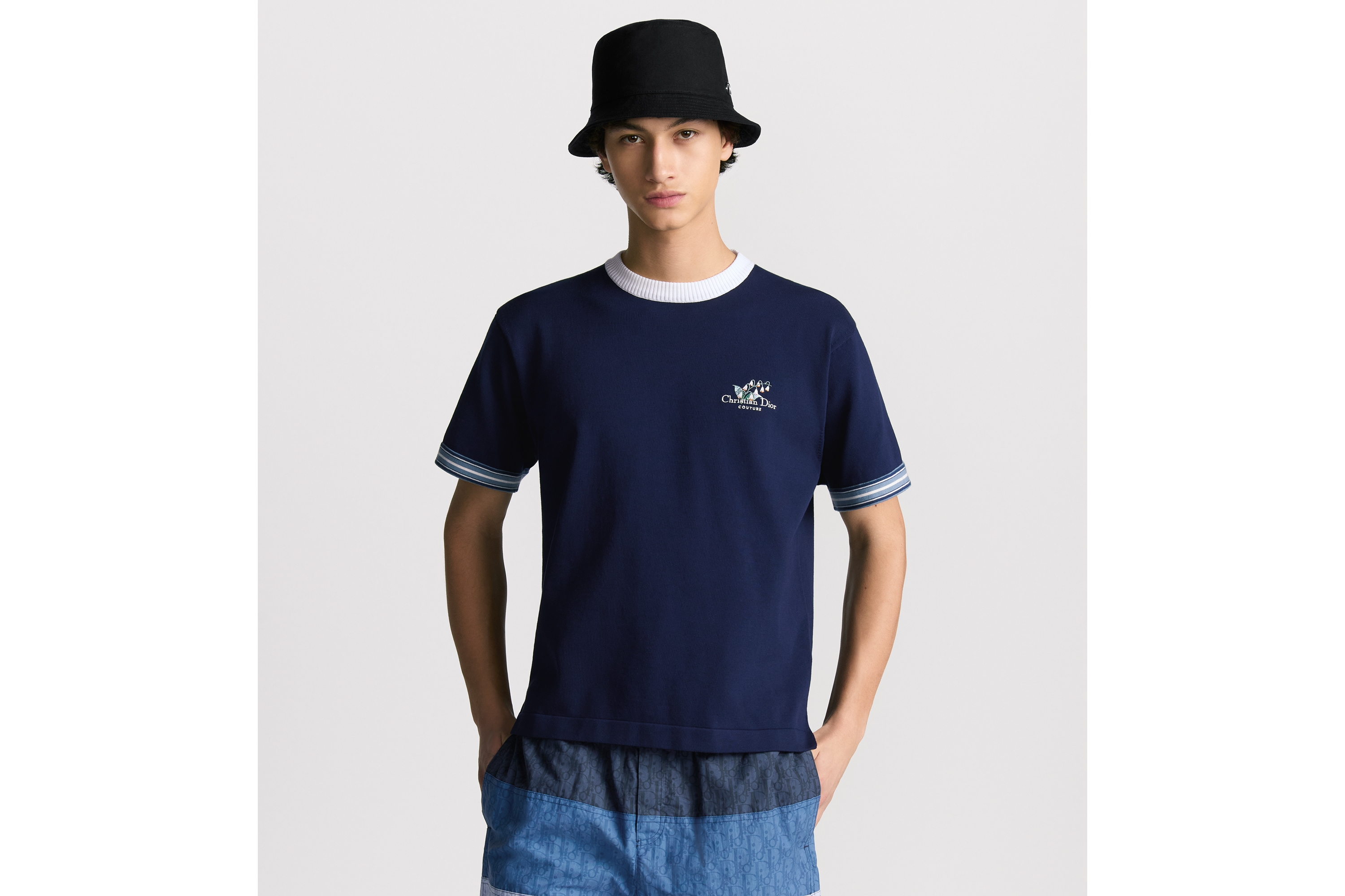 Christian Dior Couture スズラン Tシャツ コットン & カシミヤ ジャージー E07