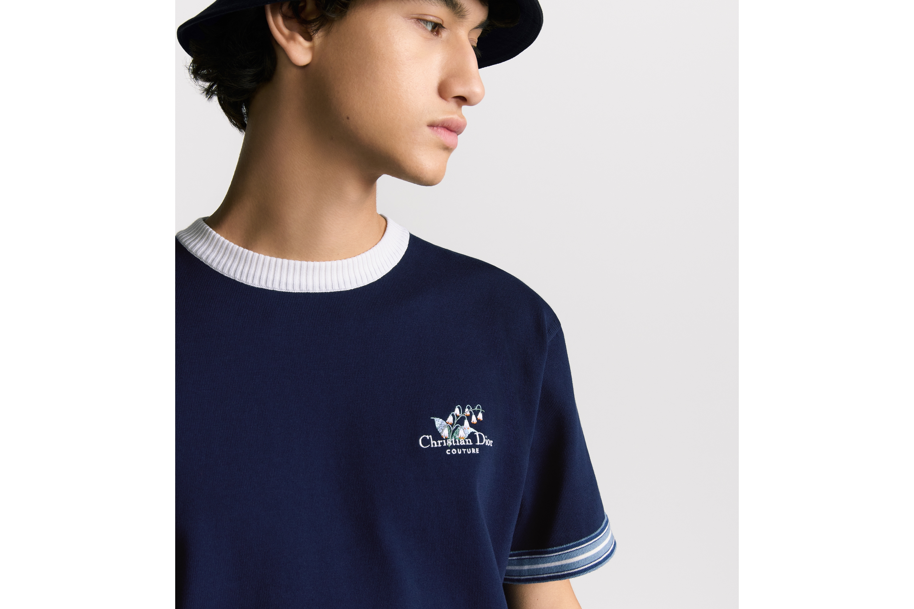 Christian Dior Couture スズラン Tシャツ コットン & カシミヤ ジャージー E10