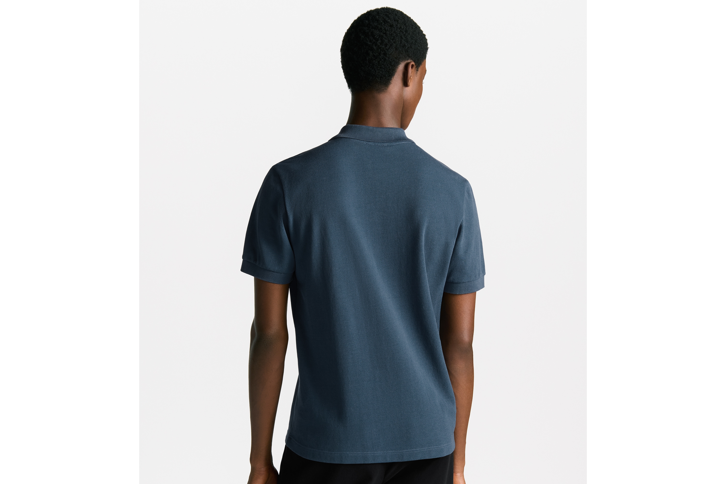 Look CD Icon Polo Shirt Blue Cotton Piqué E09