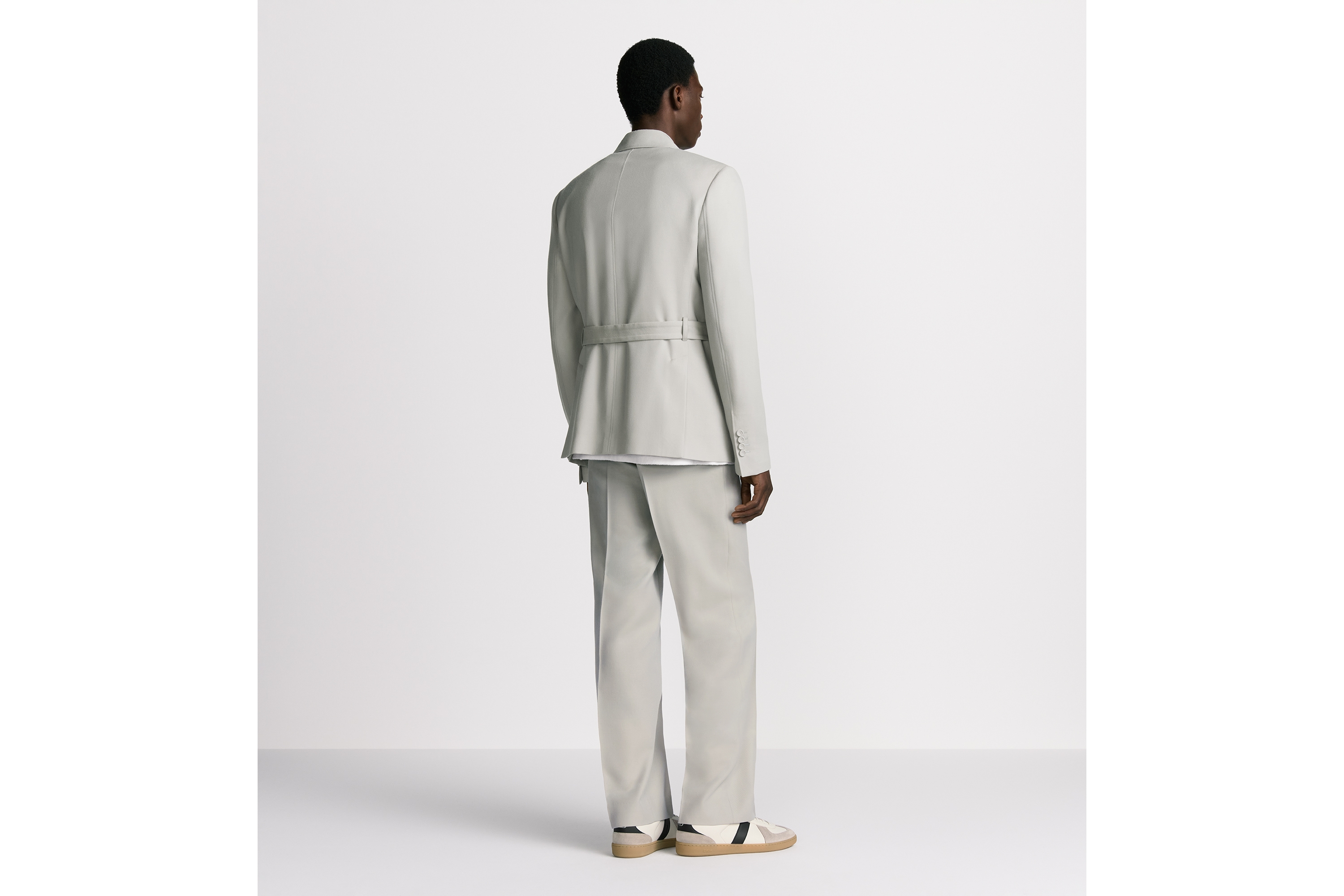 ベルト付き ジャケット ウールツイル E03