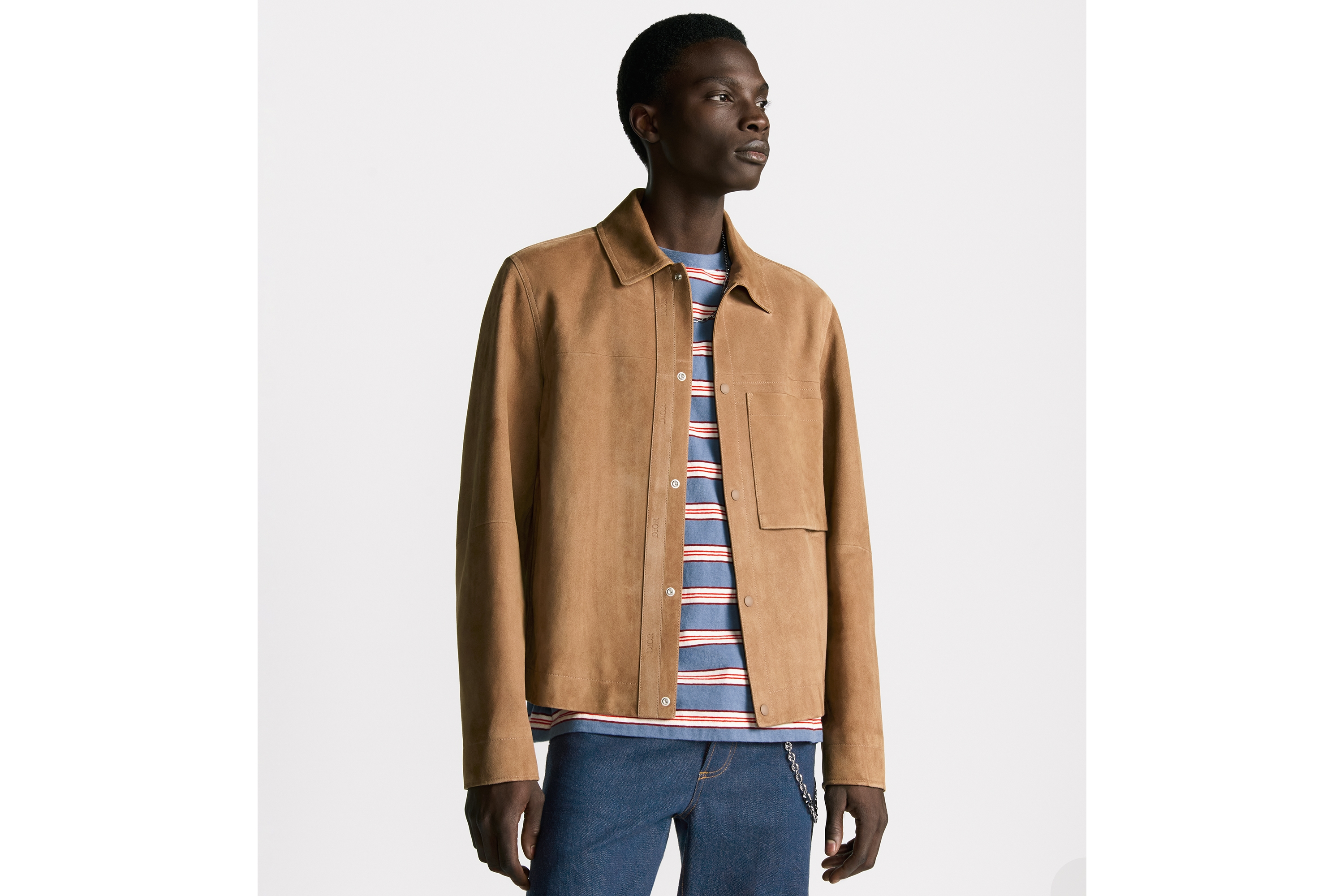 Look Blouson Jacket Brown Lambskin E01