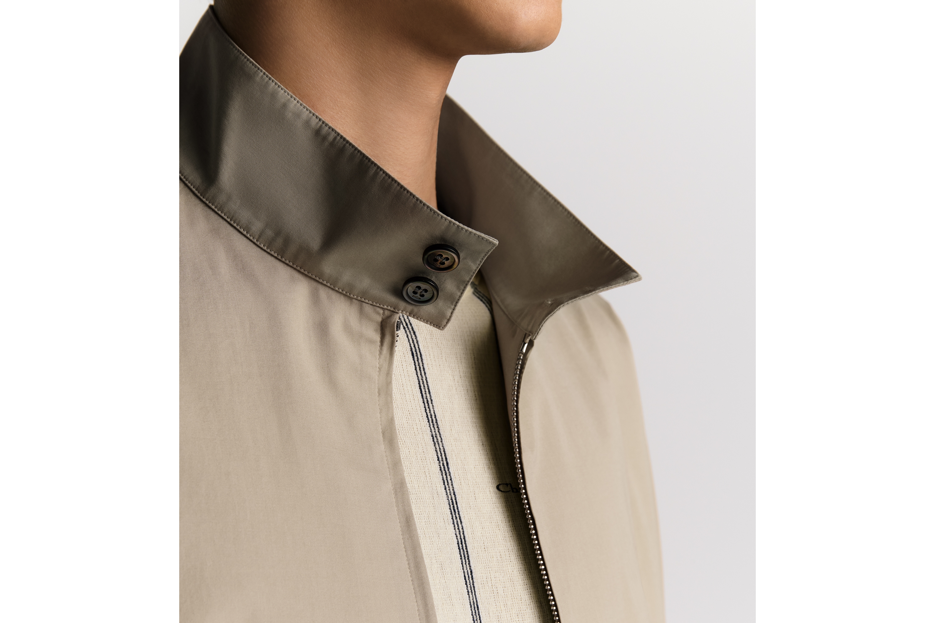 Christian Dior Couture ジップシャツ シルク & コットン E04