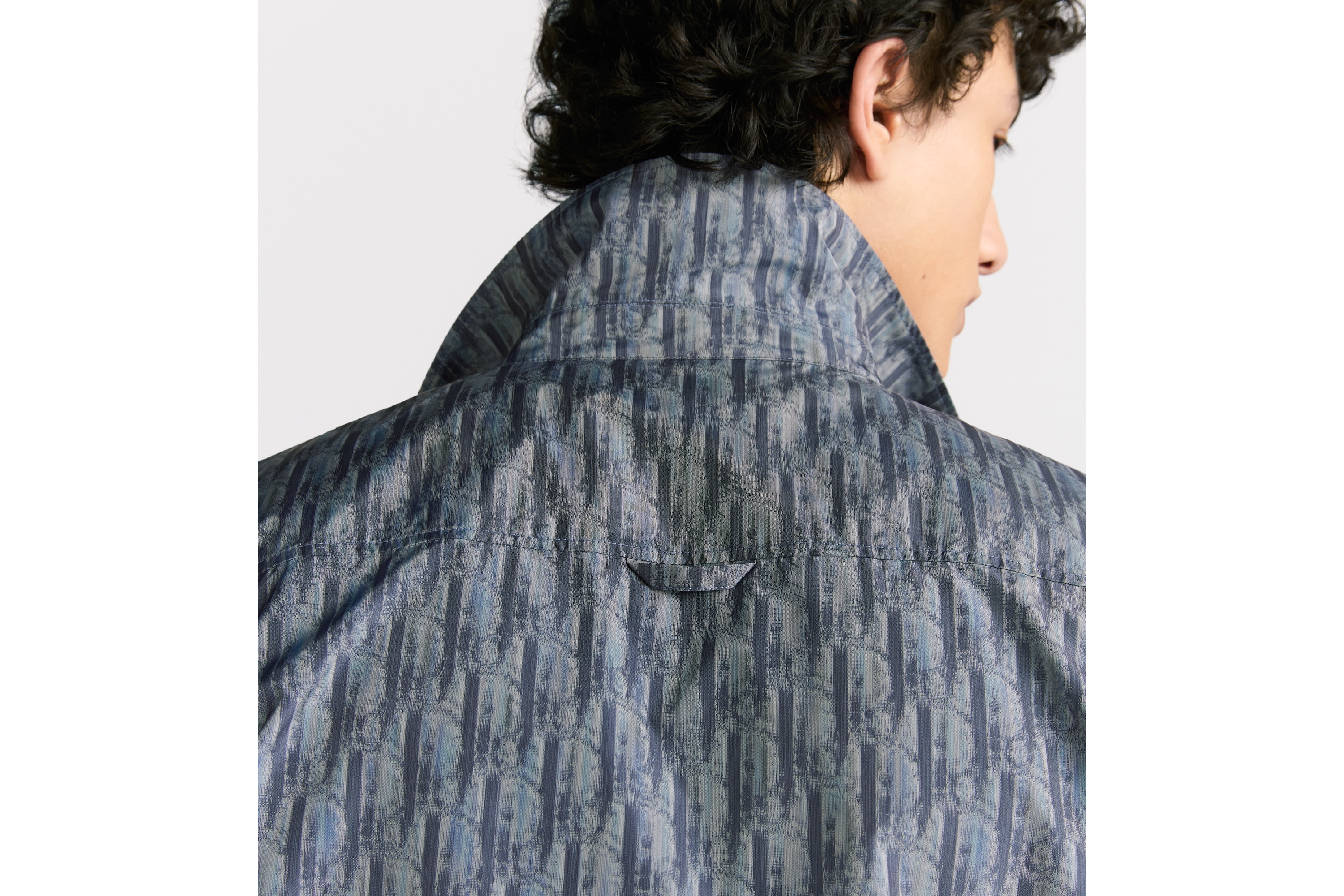 look_image_alt_prefix Shirt met rits en Dior Oblique-motief Blauwe technische stof E03