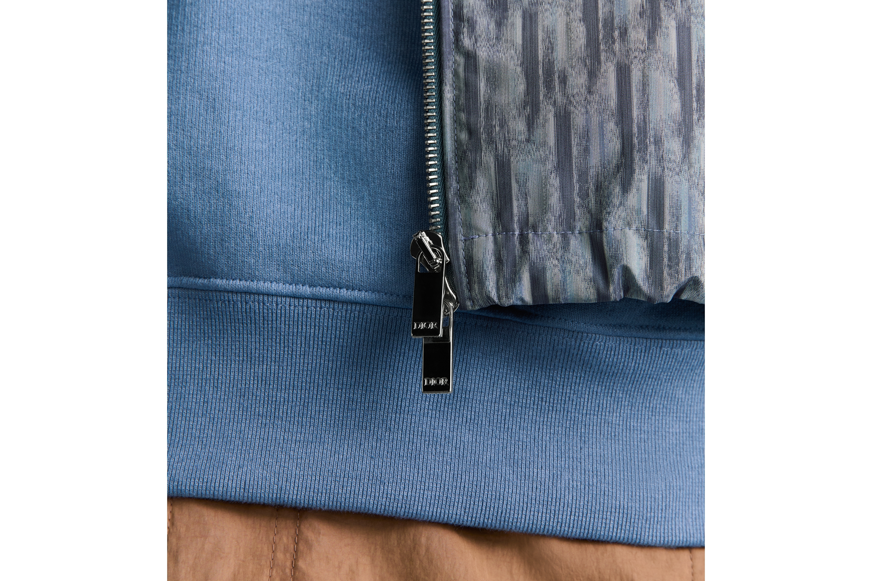 look_image_alt_prefix Shirt met rits en Dior Oblique-motief Blauwe technische stof E04