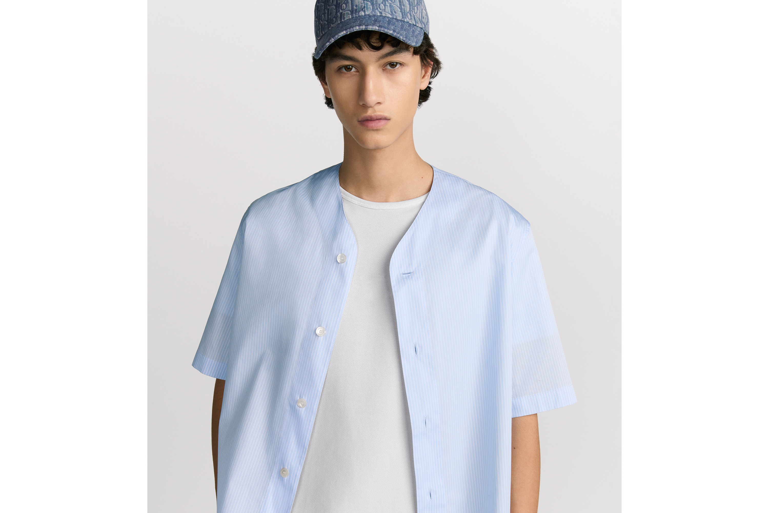 look_image_alt_prefix ショートスリーブ ベースボールシャツ コットンポプリン E01