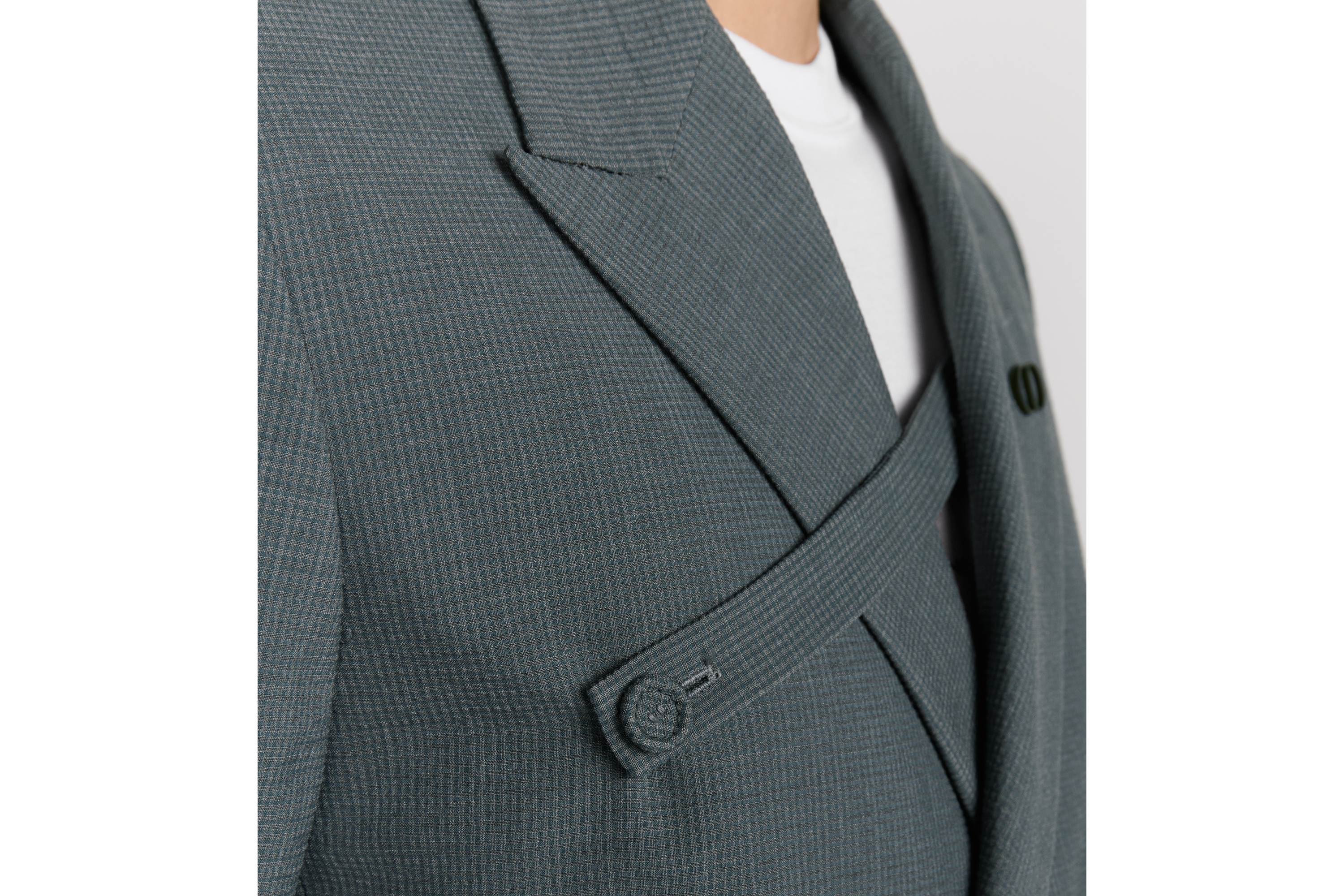 look_image_alt_prefix ダブルブレストジャケット バージンウールブレンド シアサッカー E04