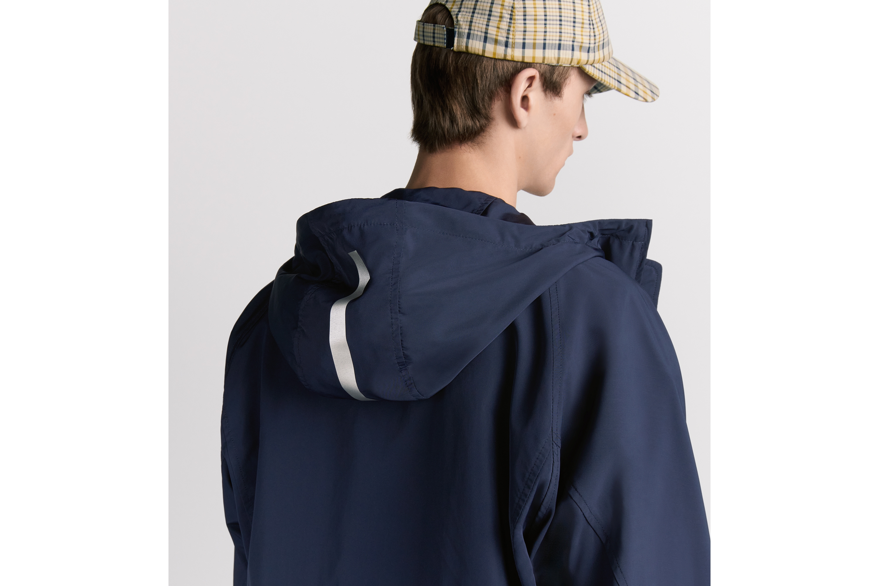 Look CD Diamond Hooded Jacket Blue Technical Fabric E03