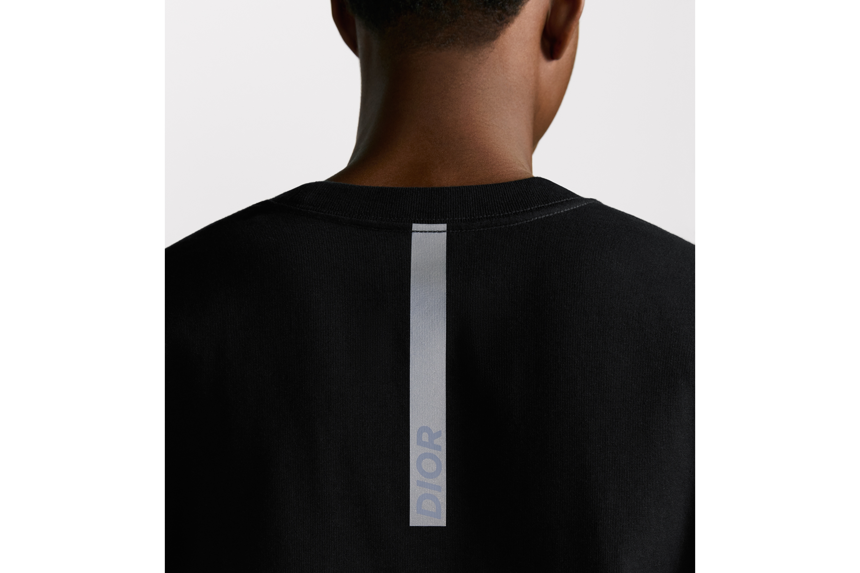 Look CD Diamond T-Shirt, Relaxed Fit Black Cotton Jersey E09