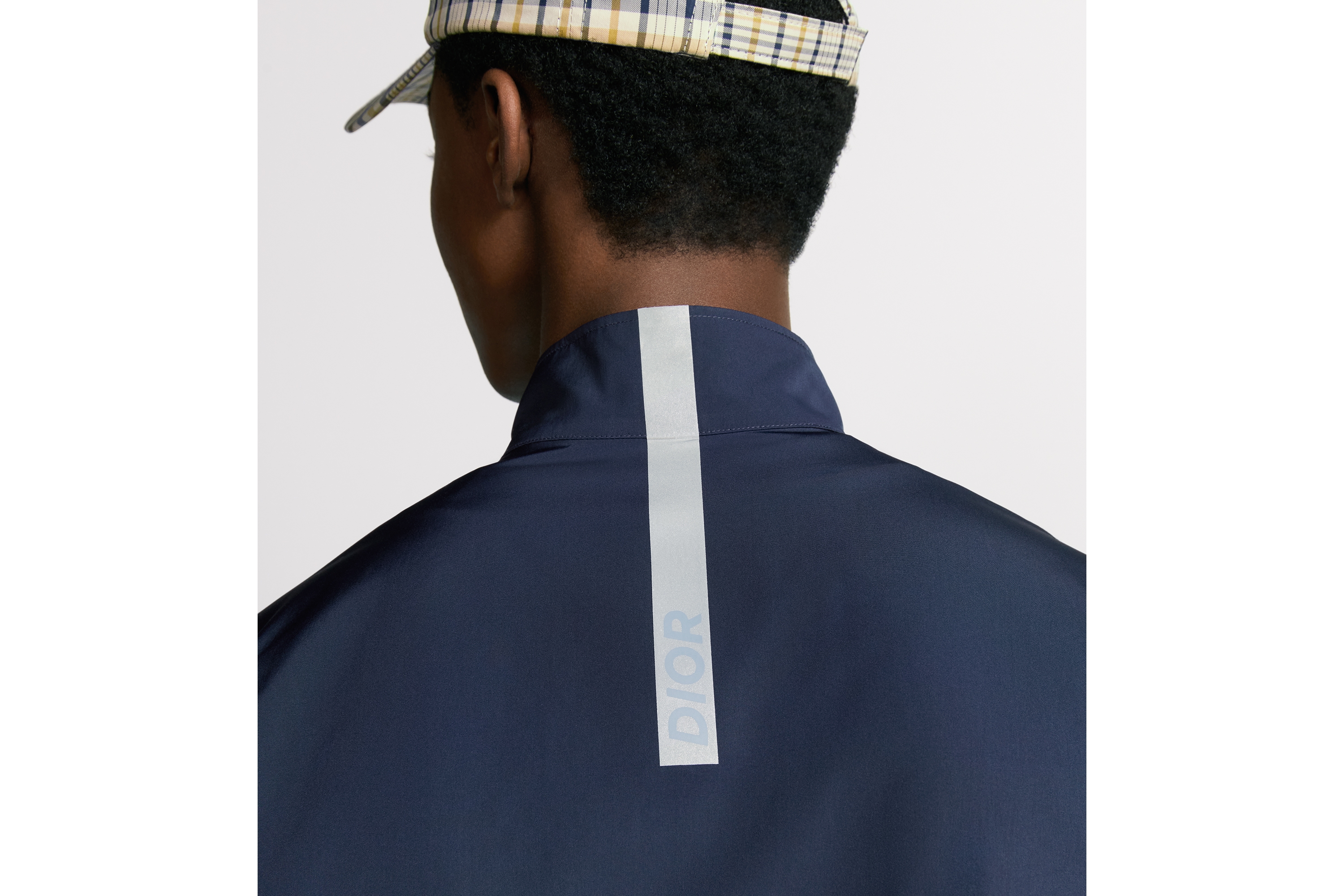 Zipped Shirt with CD Diamond Embroidery