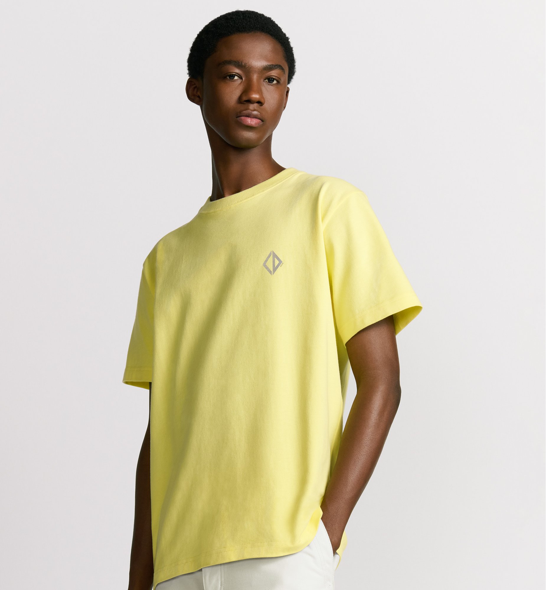 CD Diamond T-Shirt, Relaxed Fit Yellow Cotton Jersey | DIOR CD Diamond T-Shirt, Relaxed Fit Yellow Cotton Jersey | DIOR