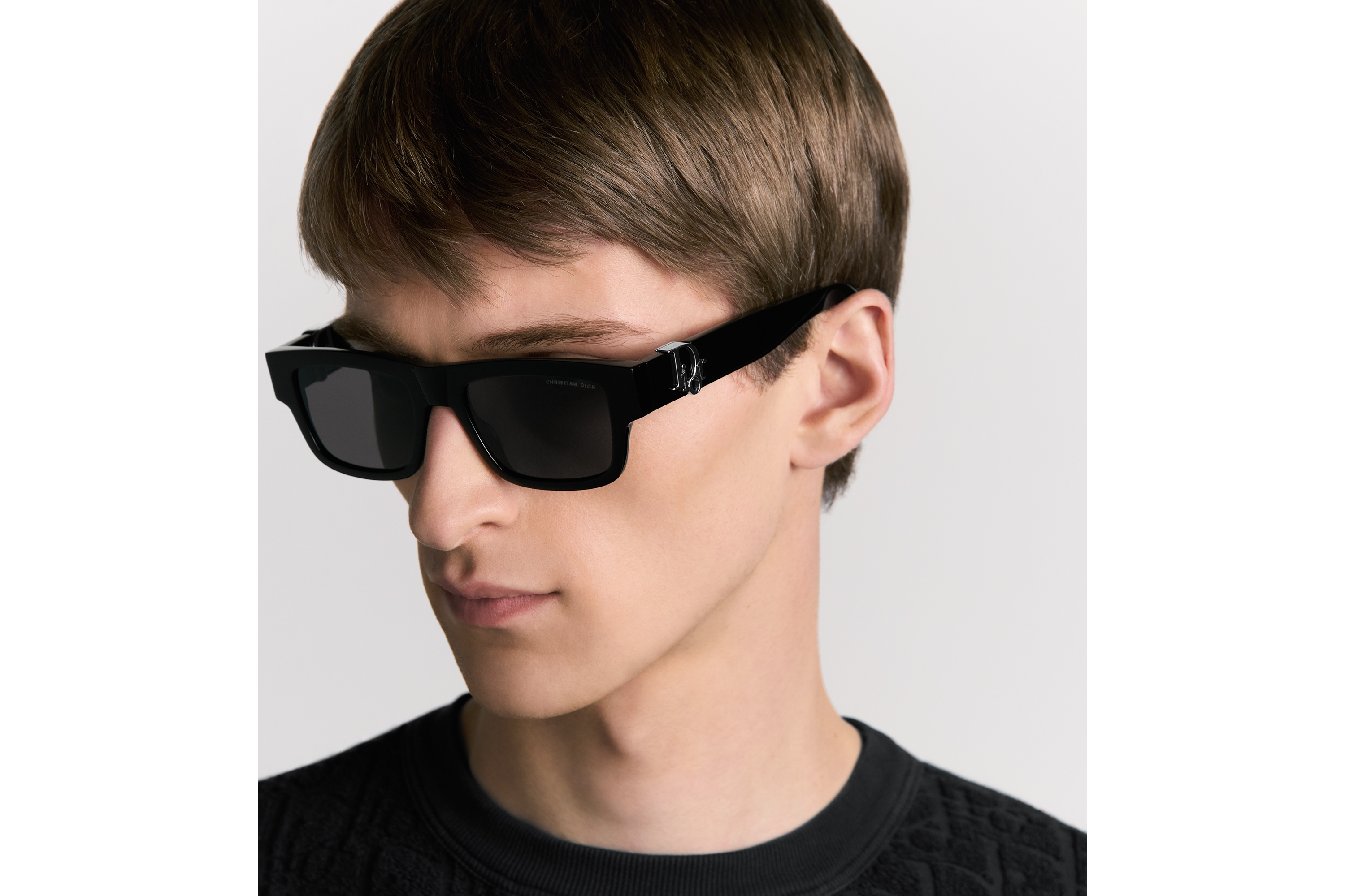 Look Dior Oblique S3I Black Rectangular Sunglasses E29