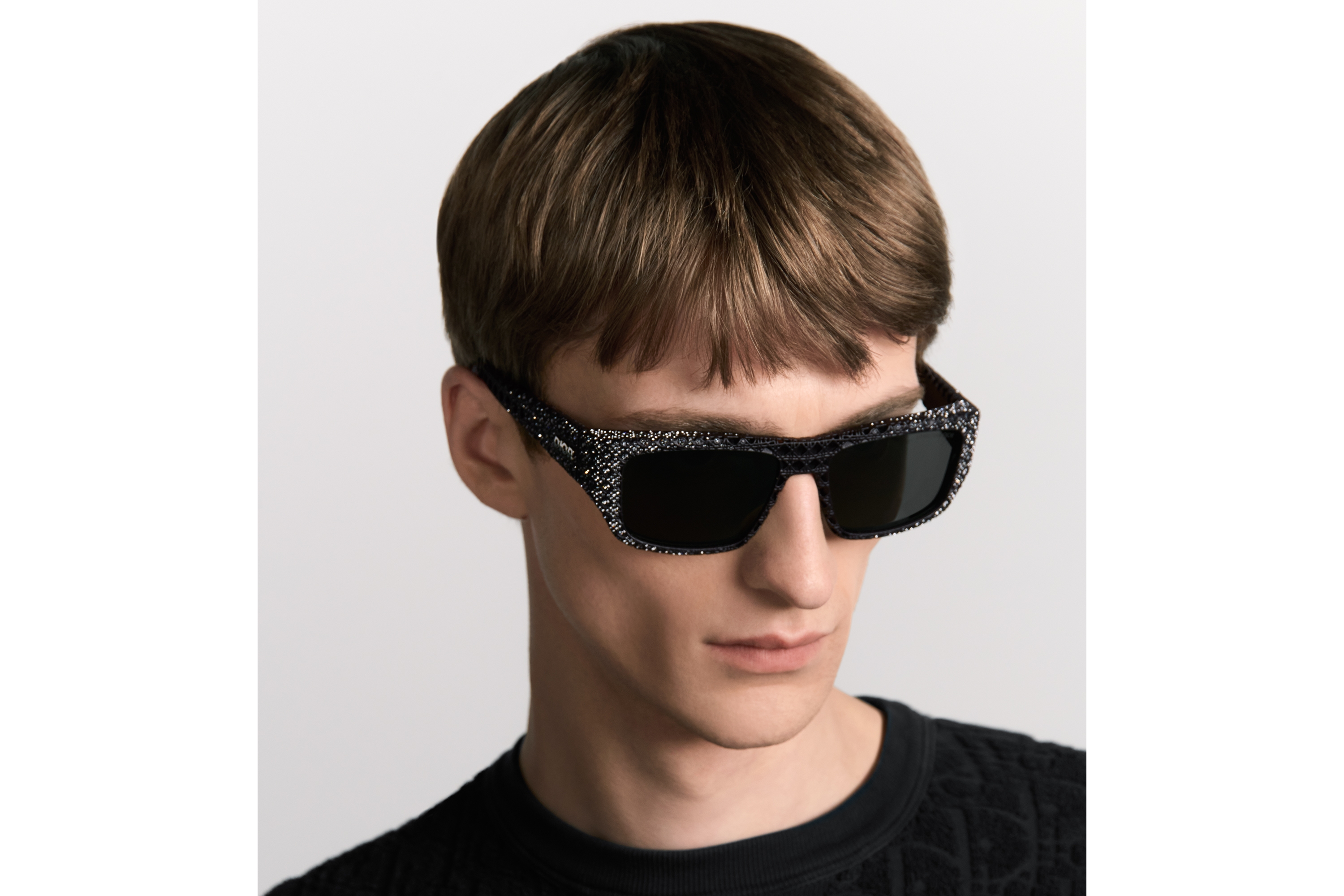 Look Dior3D S3I Black Rectangular Sunglasses E29