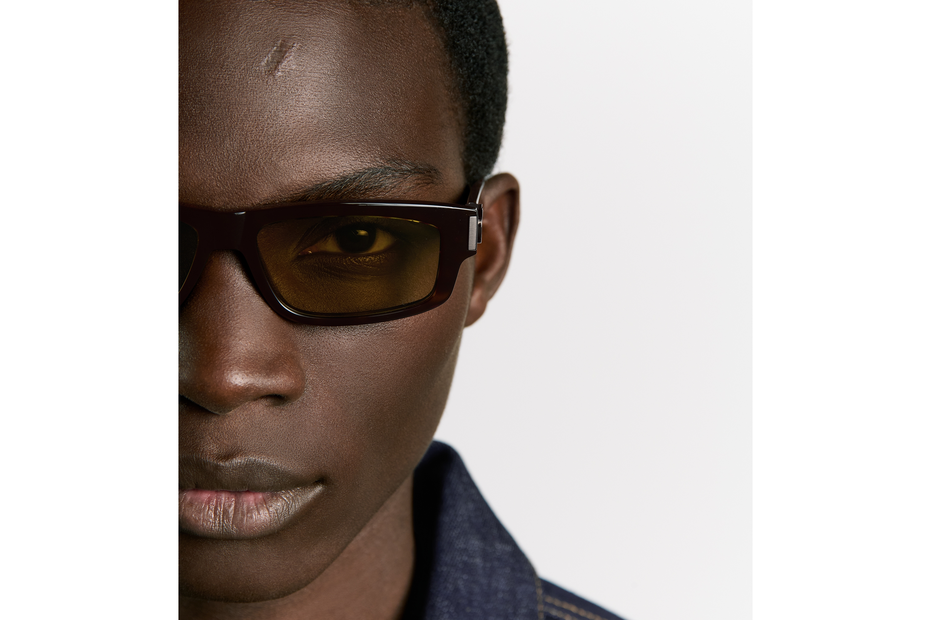 Look CD Icon S2I Brown Tortoiseshell-Effect Rectangular Sunglasses E30