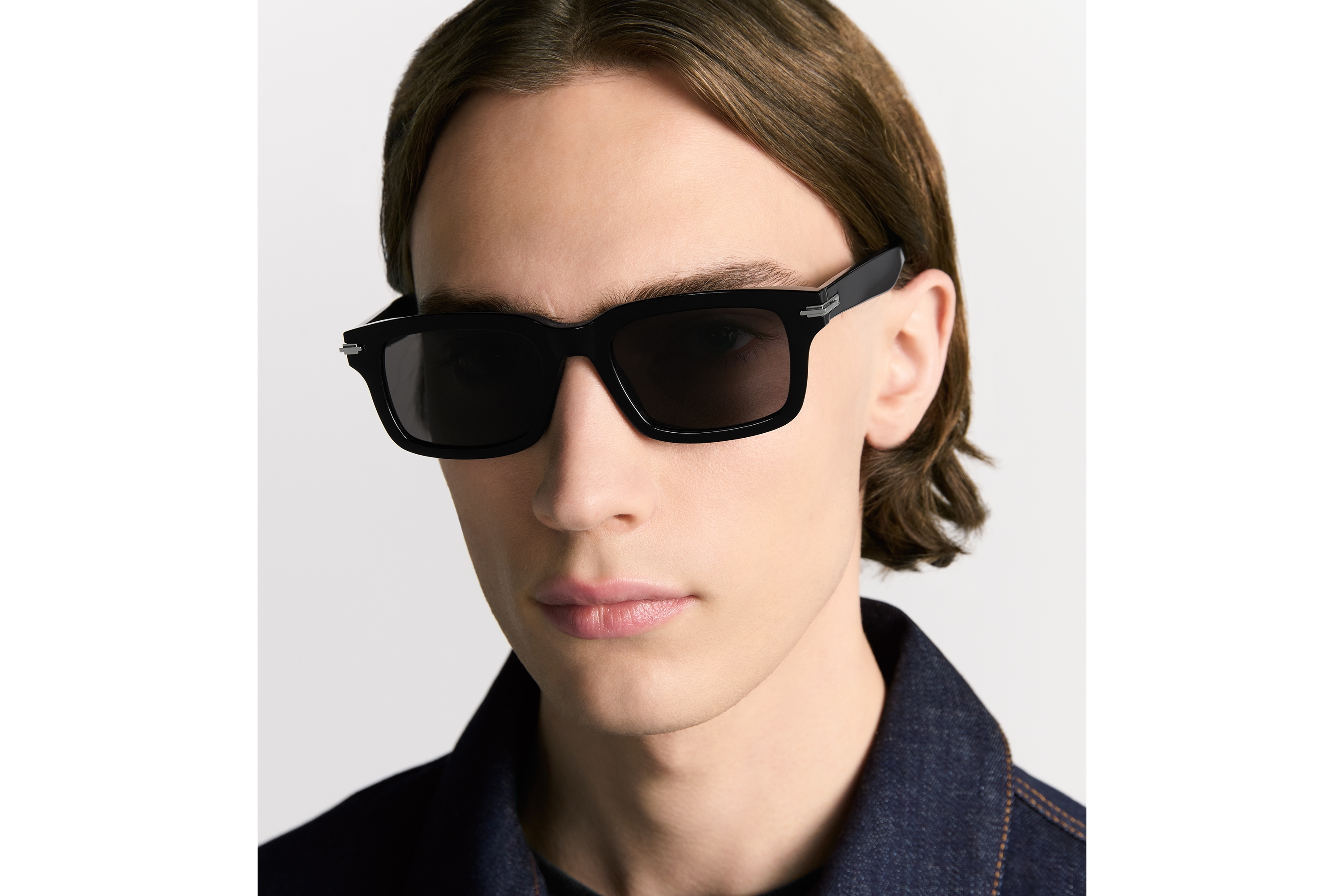Look DiorBlackSuit S16I Black Rectangular Sunglasses E29