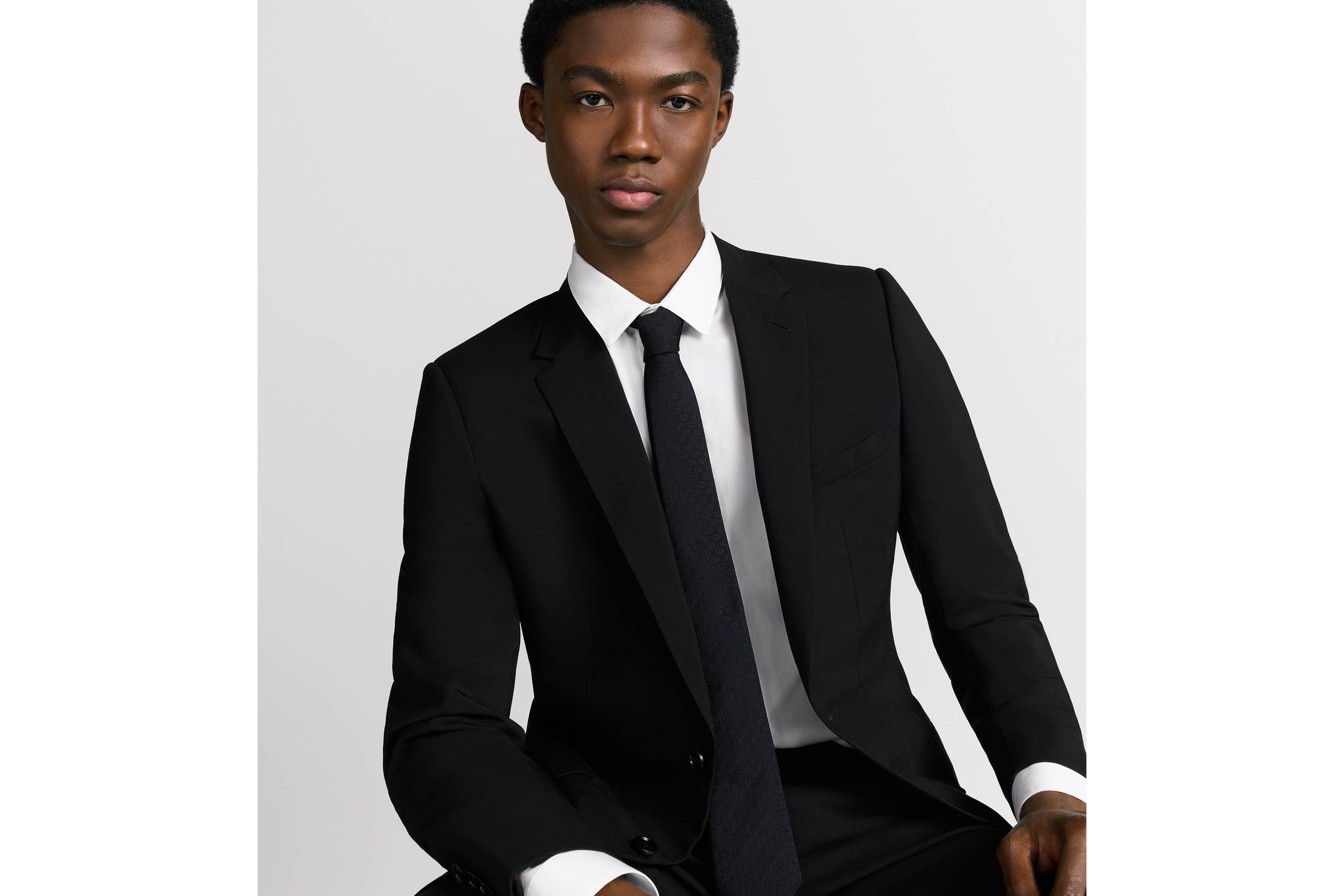 look_image_alt_prefix CD Icon 領帶 黑色絲綢 E35