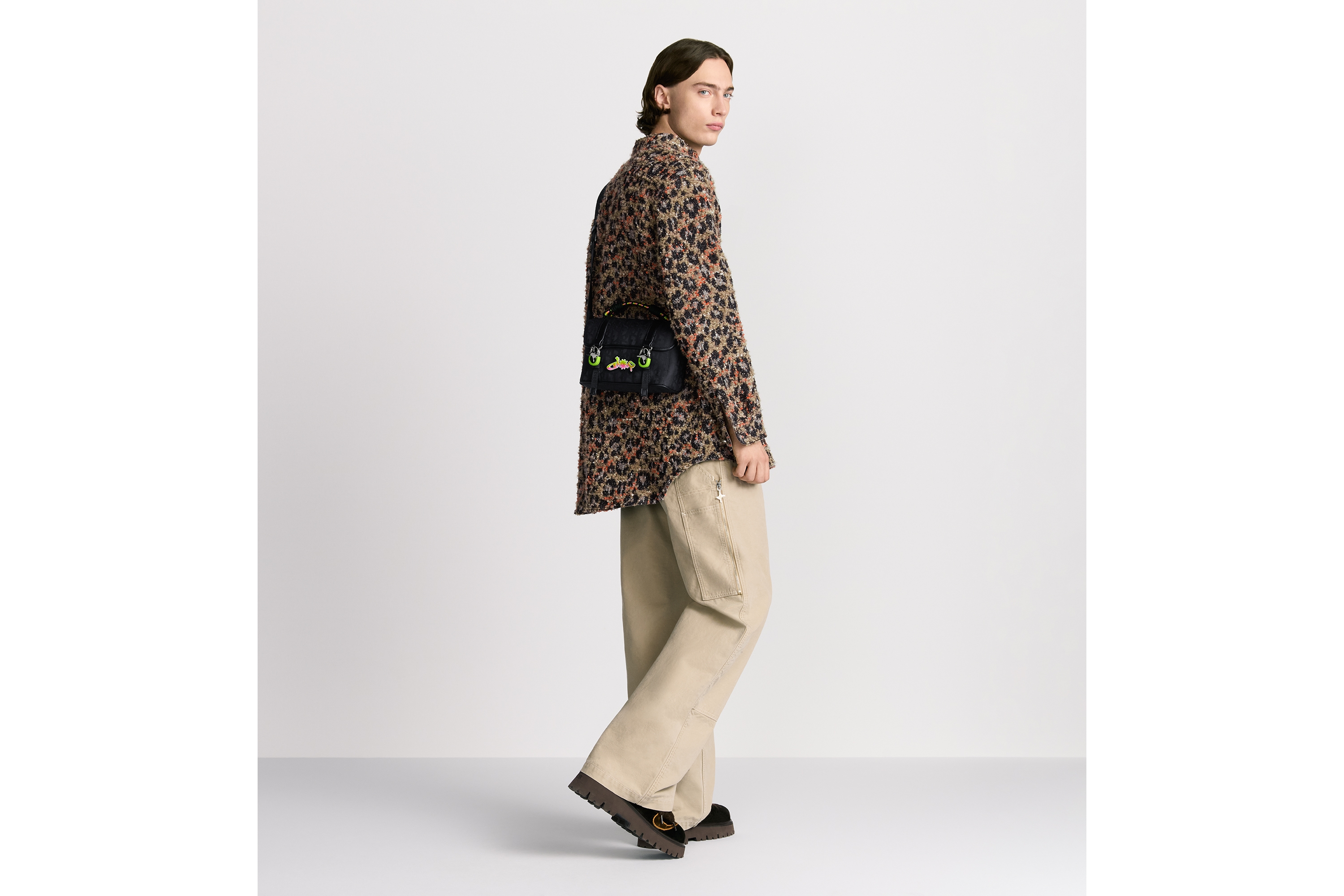 DIOR AND LEWIS HAMILTON Oversized Shirt Beige Cotton- and Wool