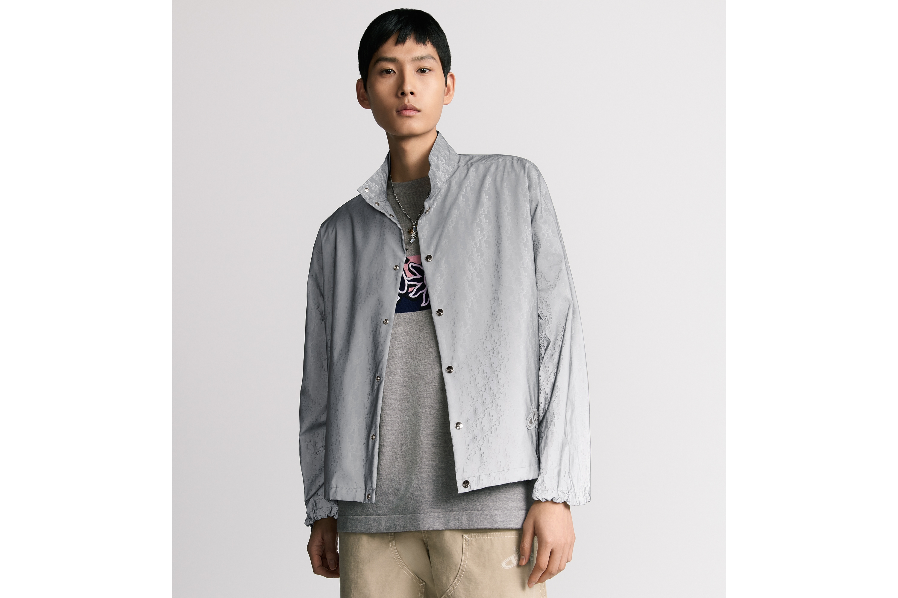 Look DIOR AND LEWIS HAMILTON Oversized Shirt Dior Oblique Reflective Nylon E01