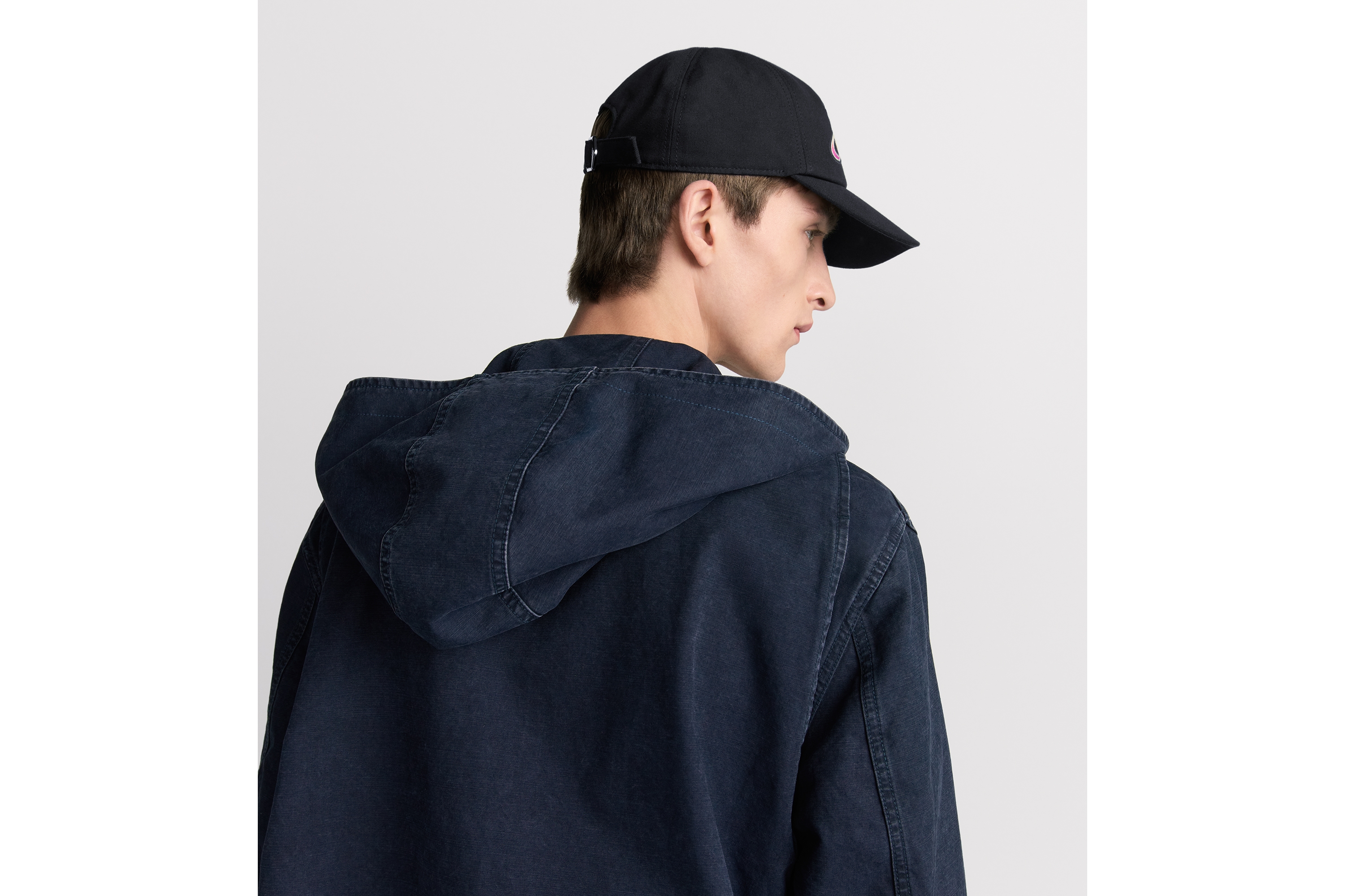 Look DIOR AND LEWIS HAMILTON Hooded Jacket Blue Cotton E03