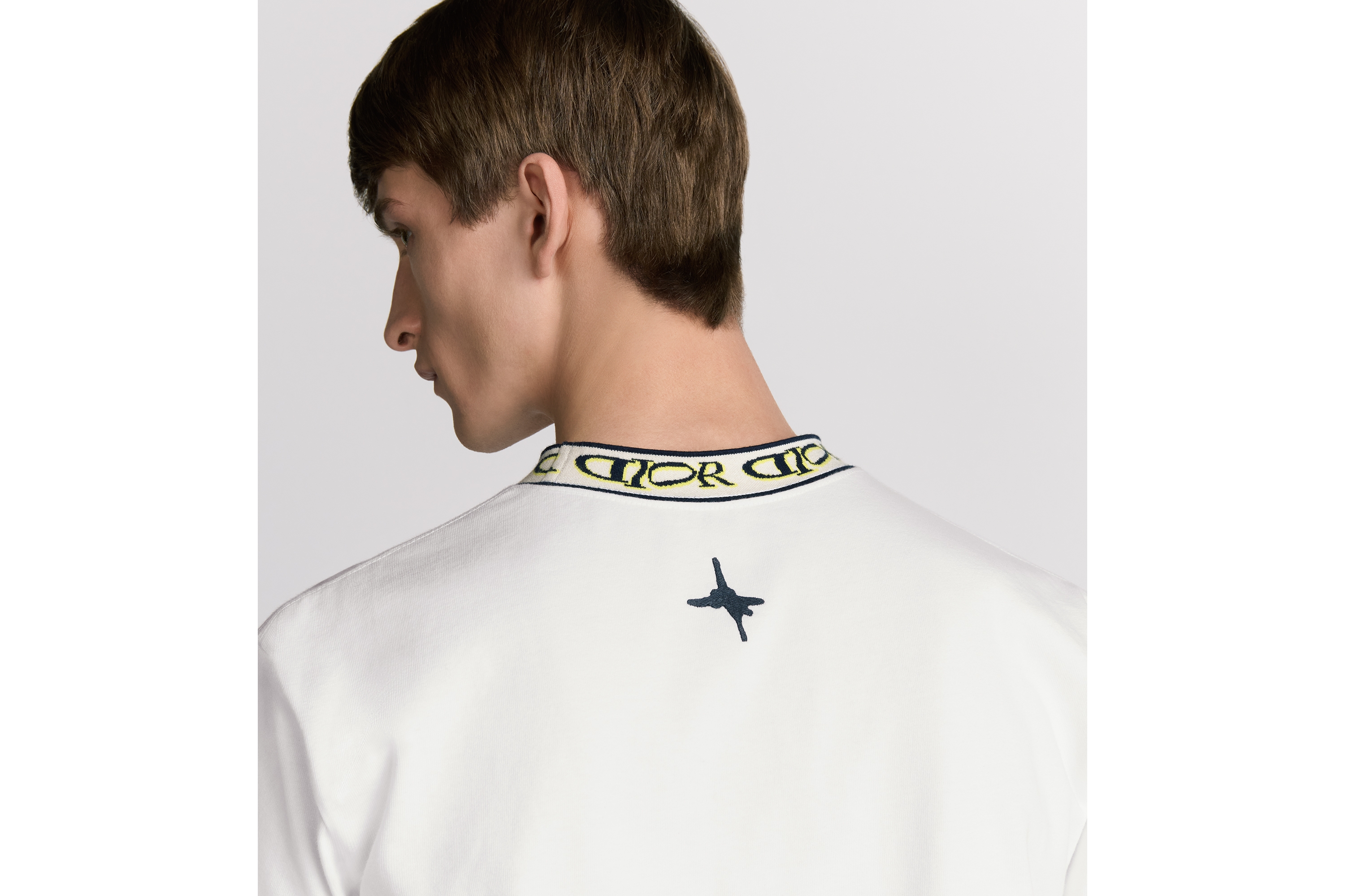 DIOR AND LEWIS HAMILTON T-Shirt, Relaxed Fit White Cotton Jersey