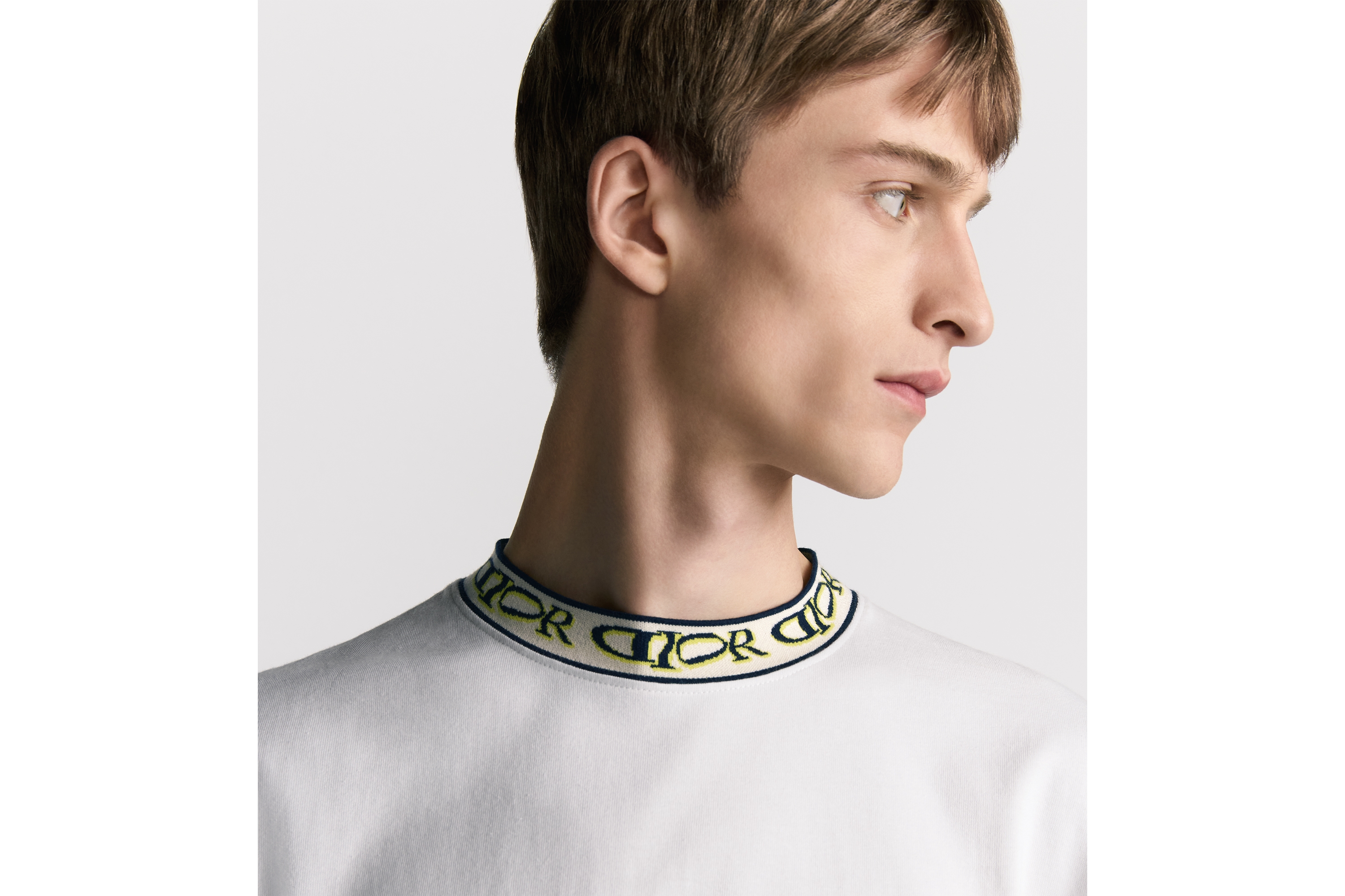 Look DIOR AND LEWIS HAMILTON T-Shirt, Relaxed Fit White Cotton Jersey E10