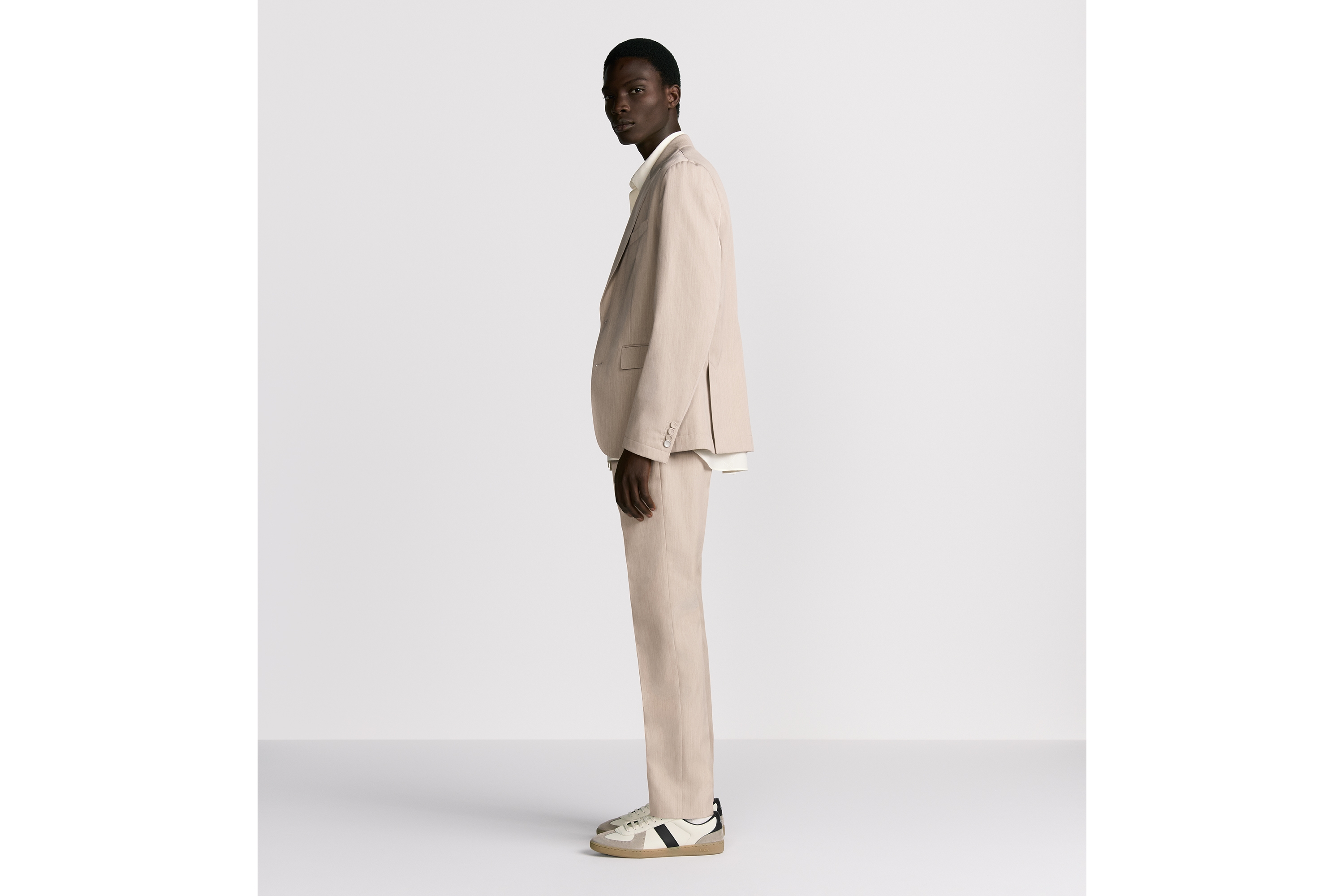 Look Dior Icons Regular-Fit Pants Beige Cashmere and Cotton Gabardine E15