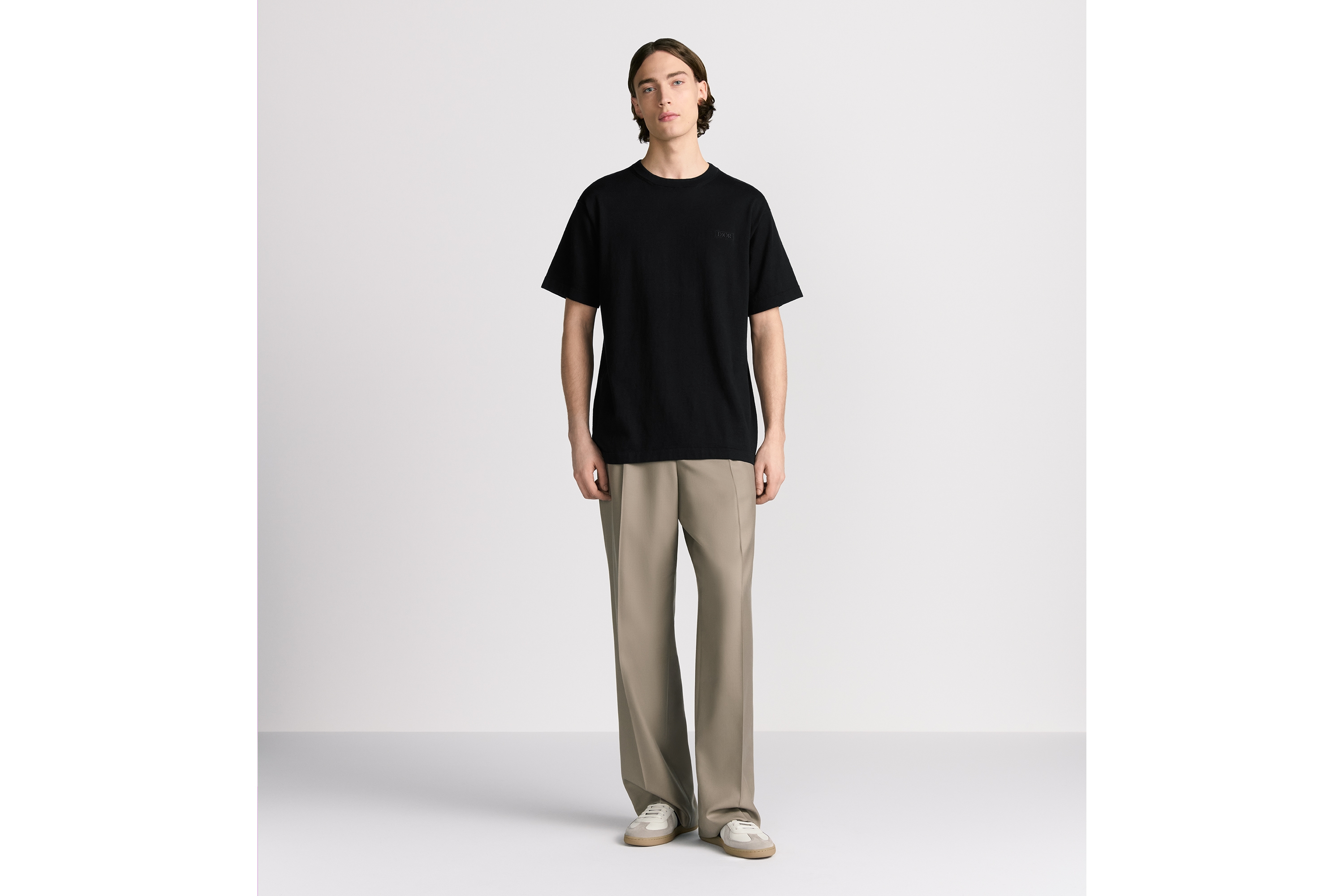 Look Dior Icons T-Shirt Black Cotton and Silk Jersey E08