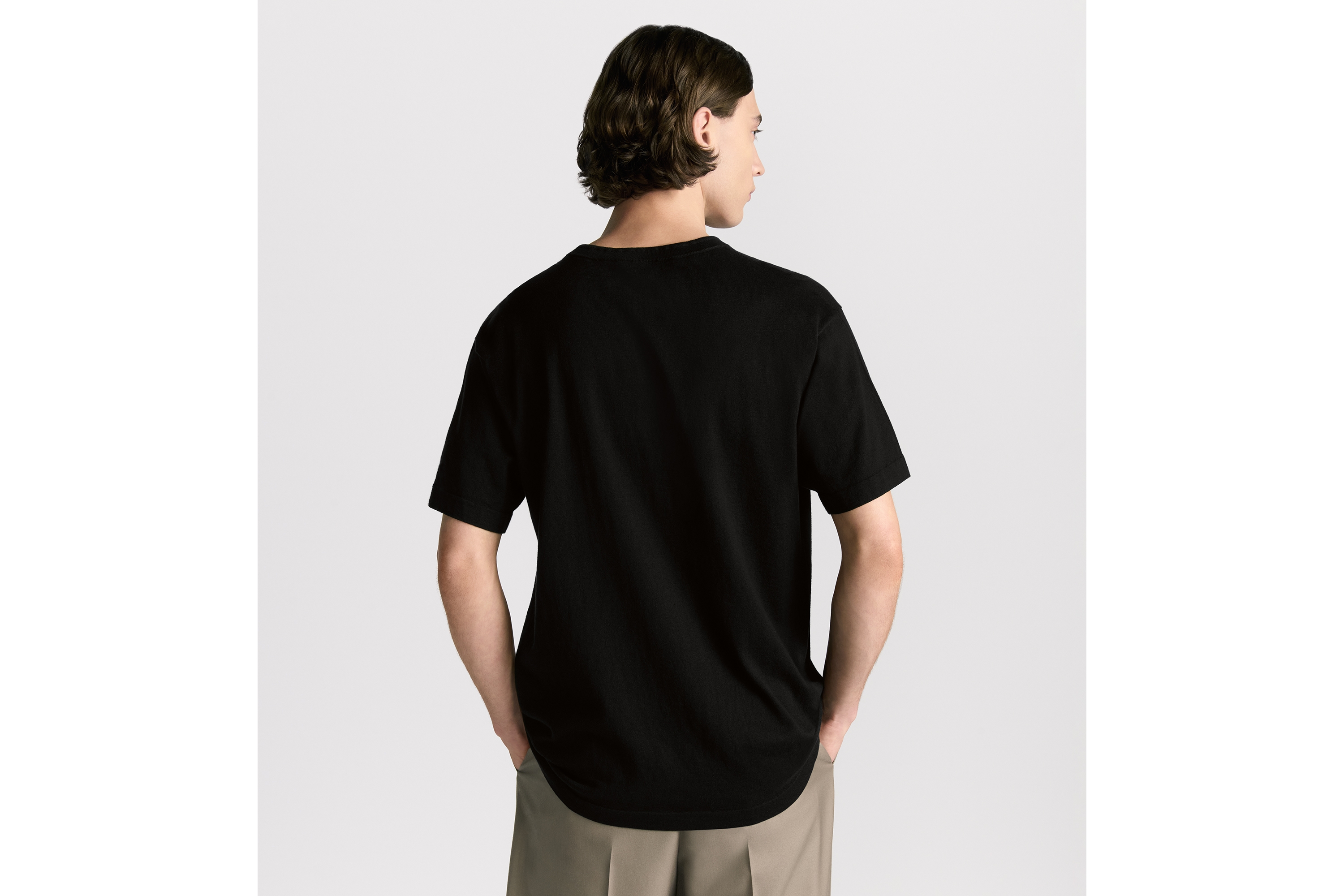 Look Dior Icons T-Shirt Black Cotton and Silk Jersey E09