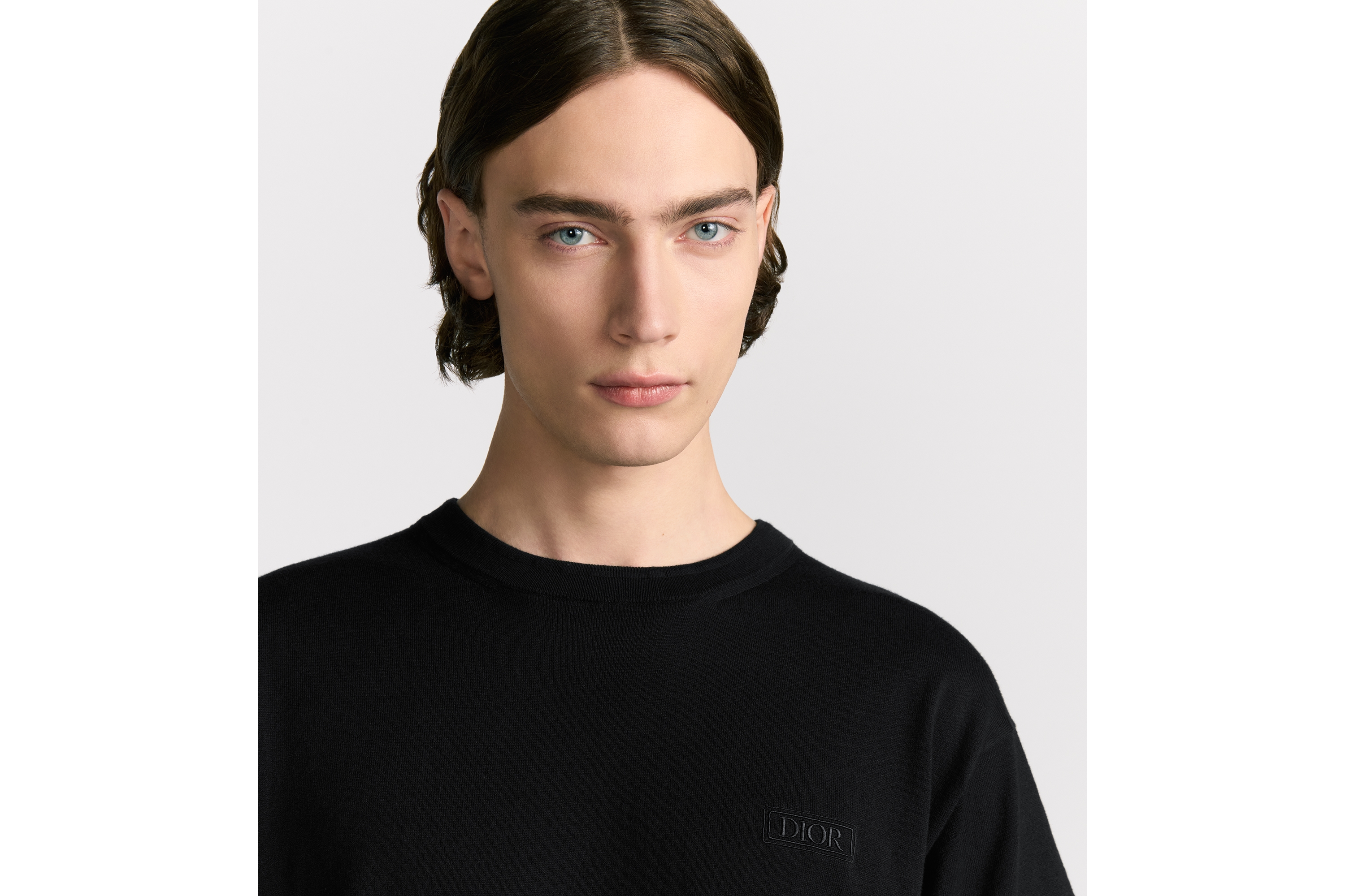 Look Dior Icons T-Shirt Black Cotton and Silk Jersey E10