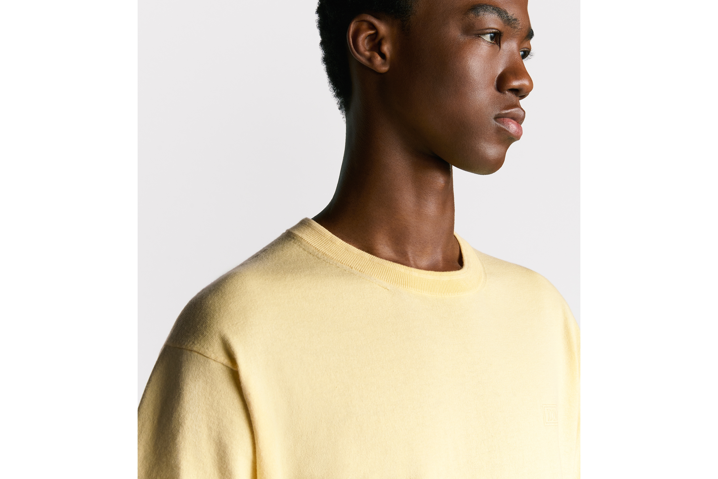 Look T-shirt Dior Icons Jersey de coton et de soie jaunes E07