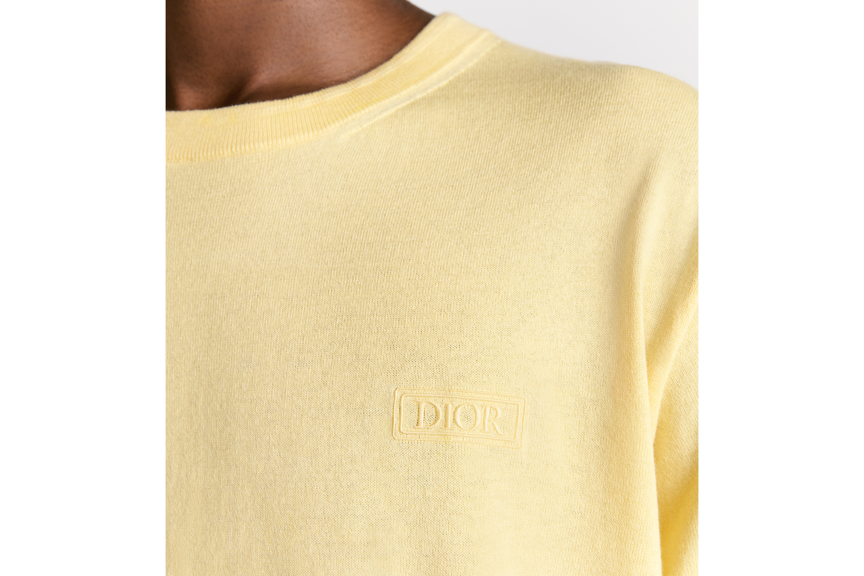 Look T-shirt Dior Icons Jersey de coton et de soie jaunes E10