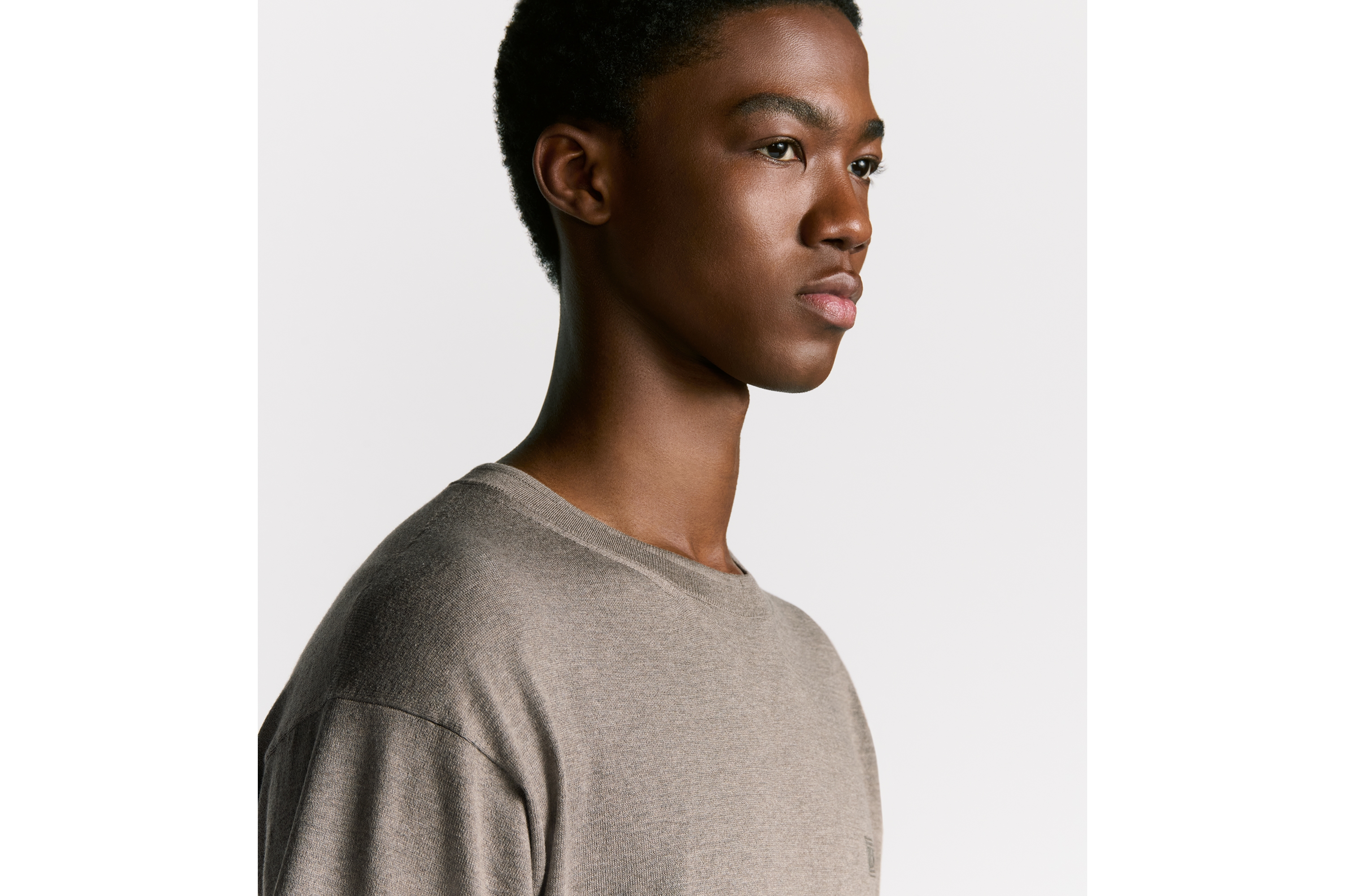 Look Dior Icons T-Shirt Beige Cotton and Silk Jersey E07