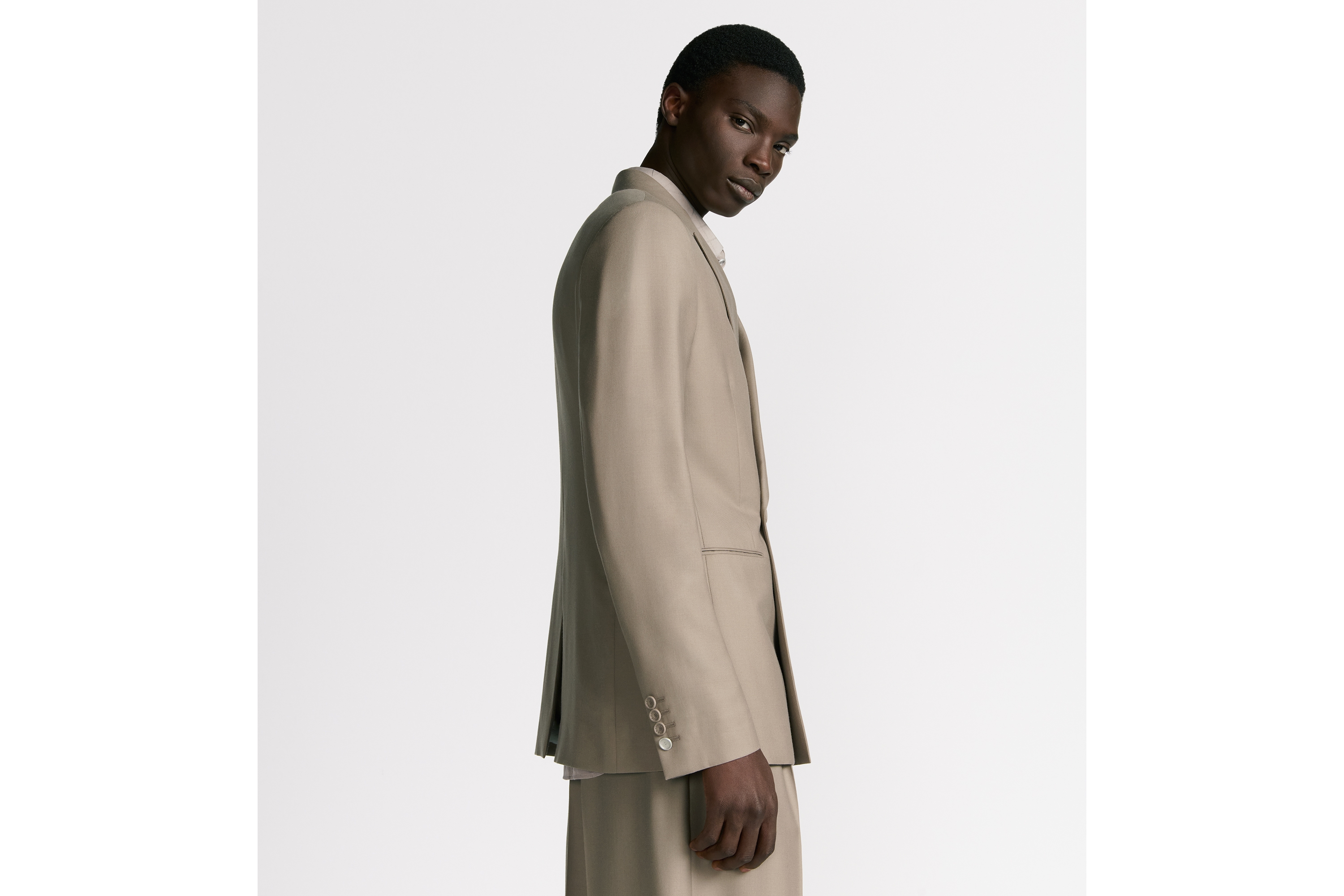 Look Dior Icons Oblique Jacket Beige Wool and Cashmere Twill E03