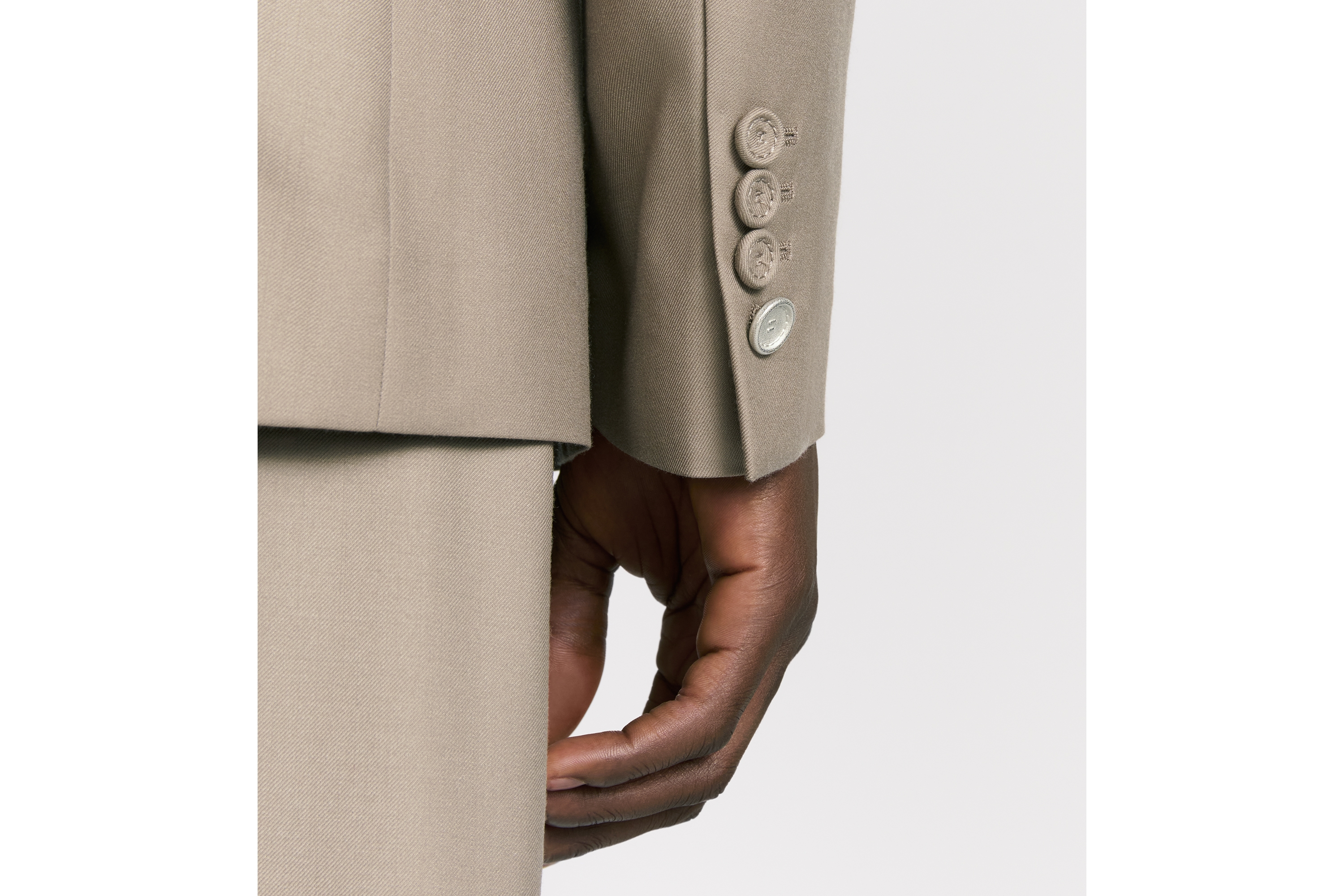 Look Dior Icons Oblique Jacket Beige Wool and Cashmere Twill E04