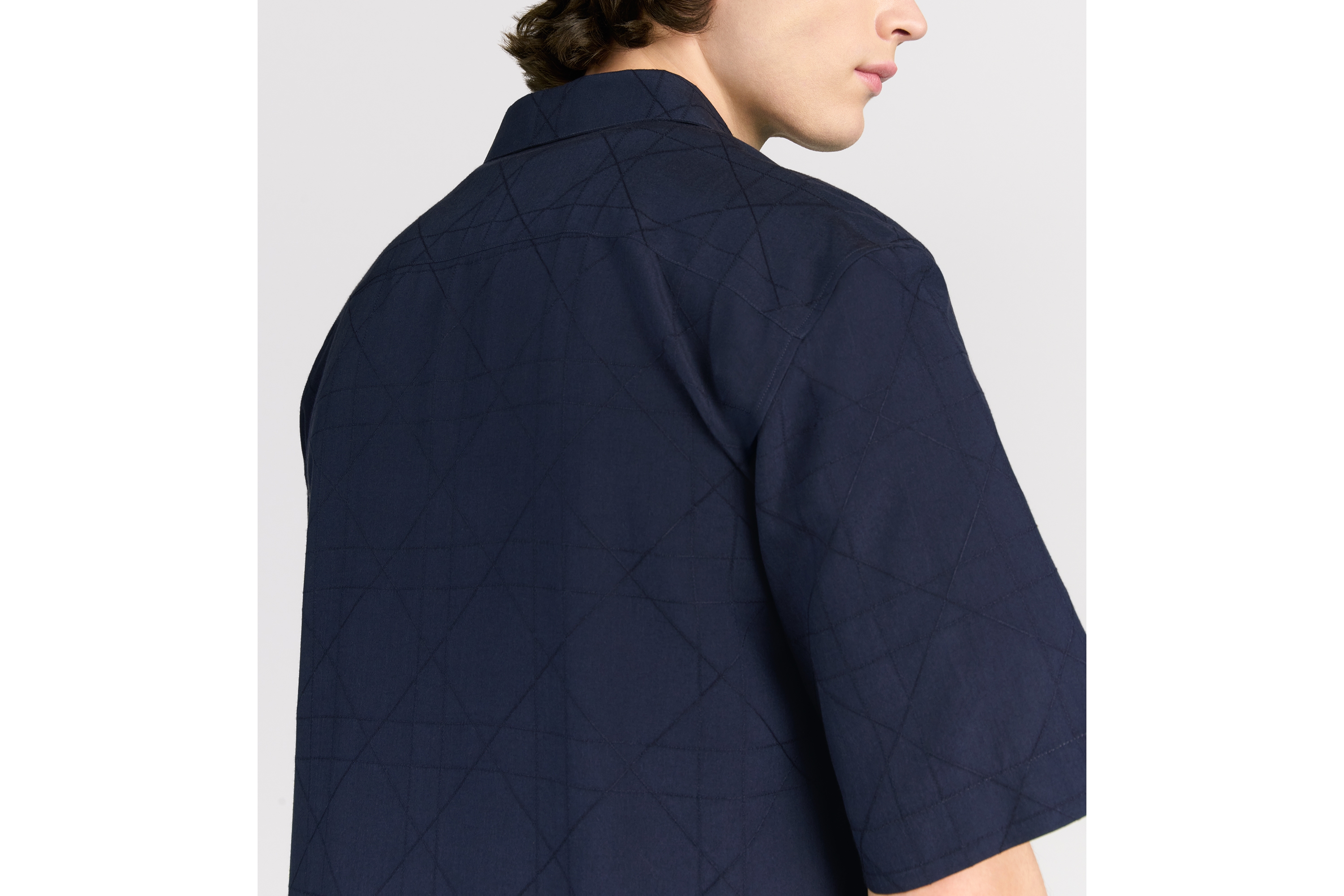 Look Dior Icons Short-Sleeved Shirt Blue Silk Blend E09