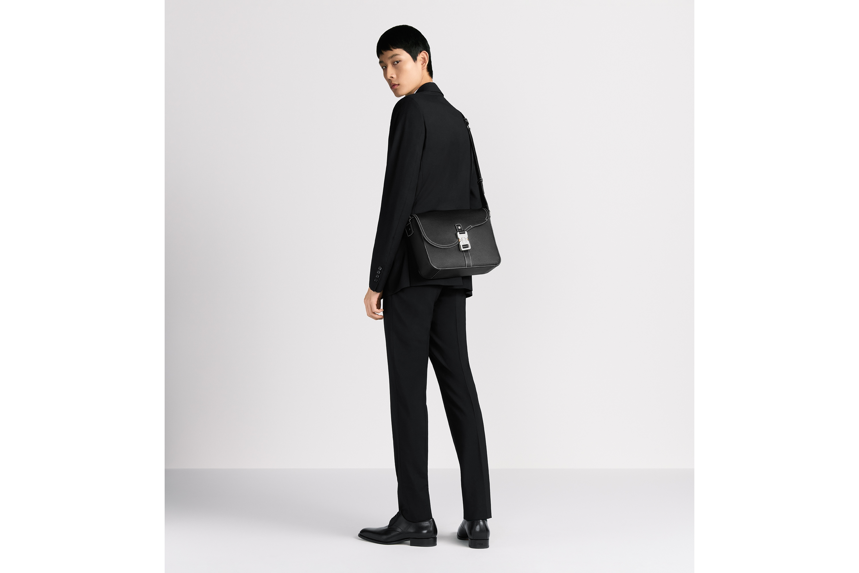 Medium Saddle Messenger Bag with Flap