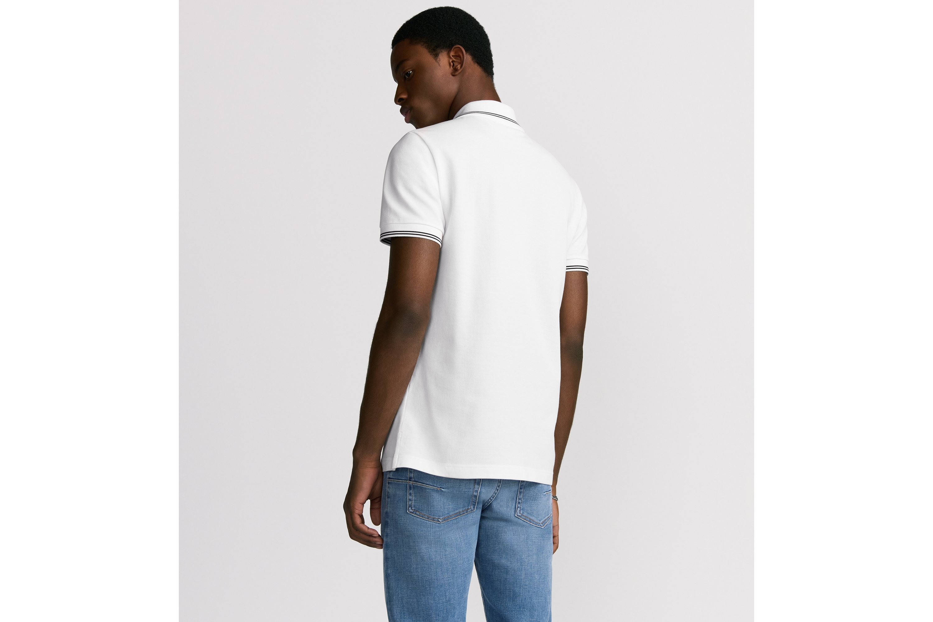 look_image_alt_prefix CD Icon Poloshirt Baumwollpikee in Weiß E09