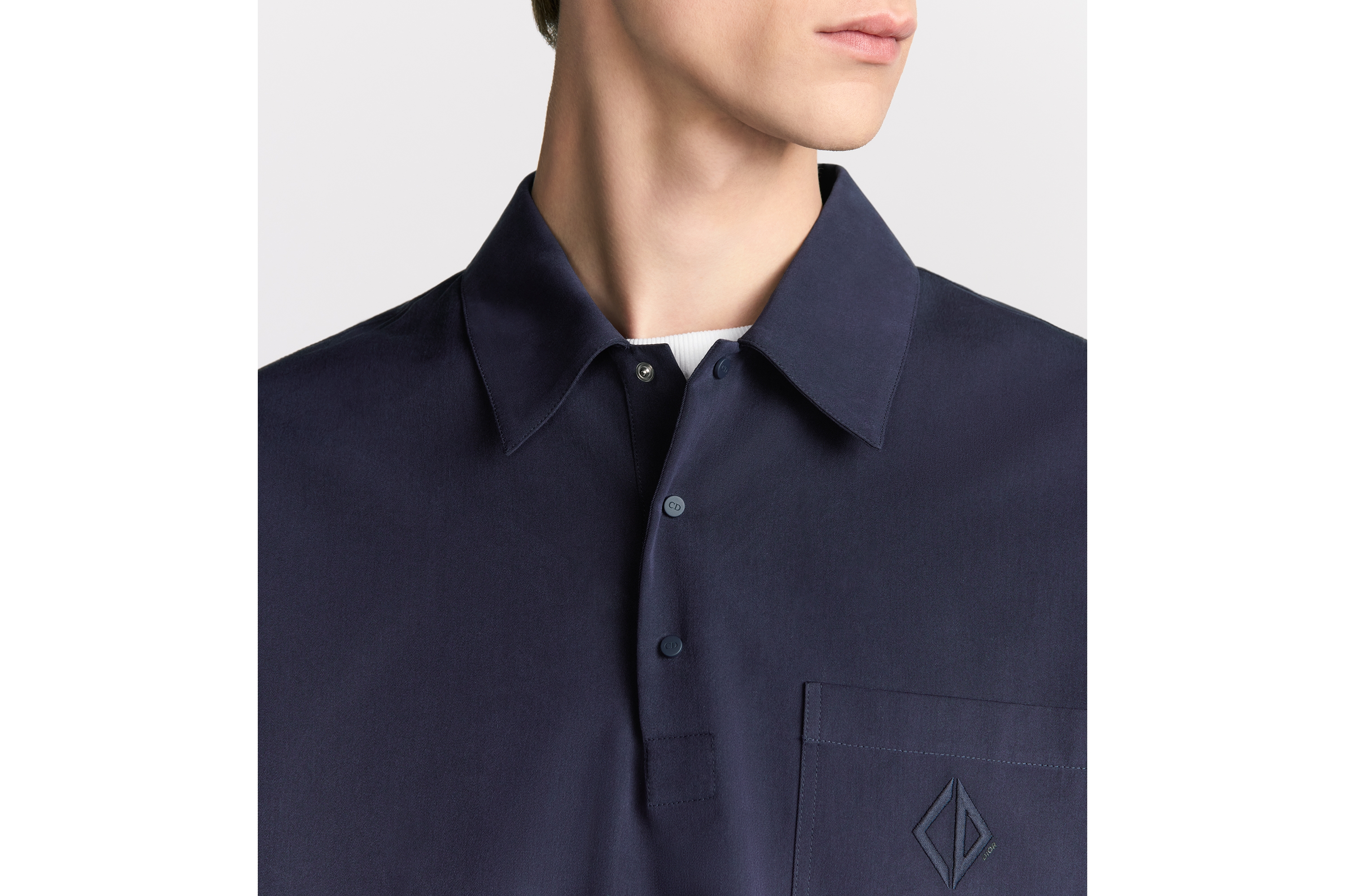 Polo Shirt with CD Diamond Embroidery