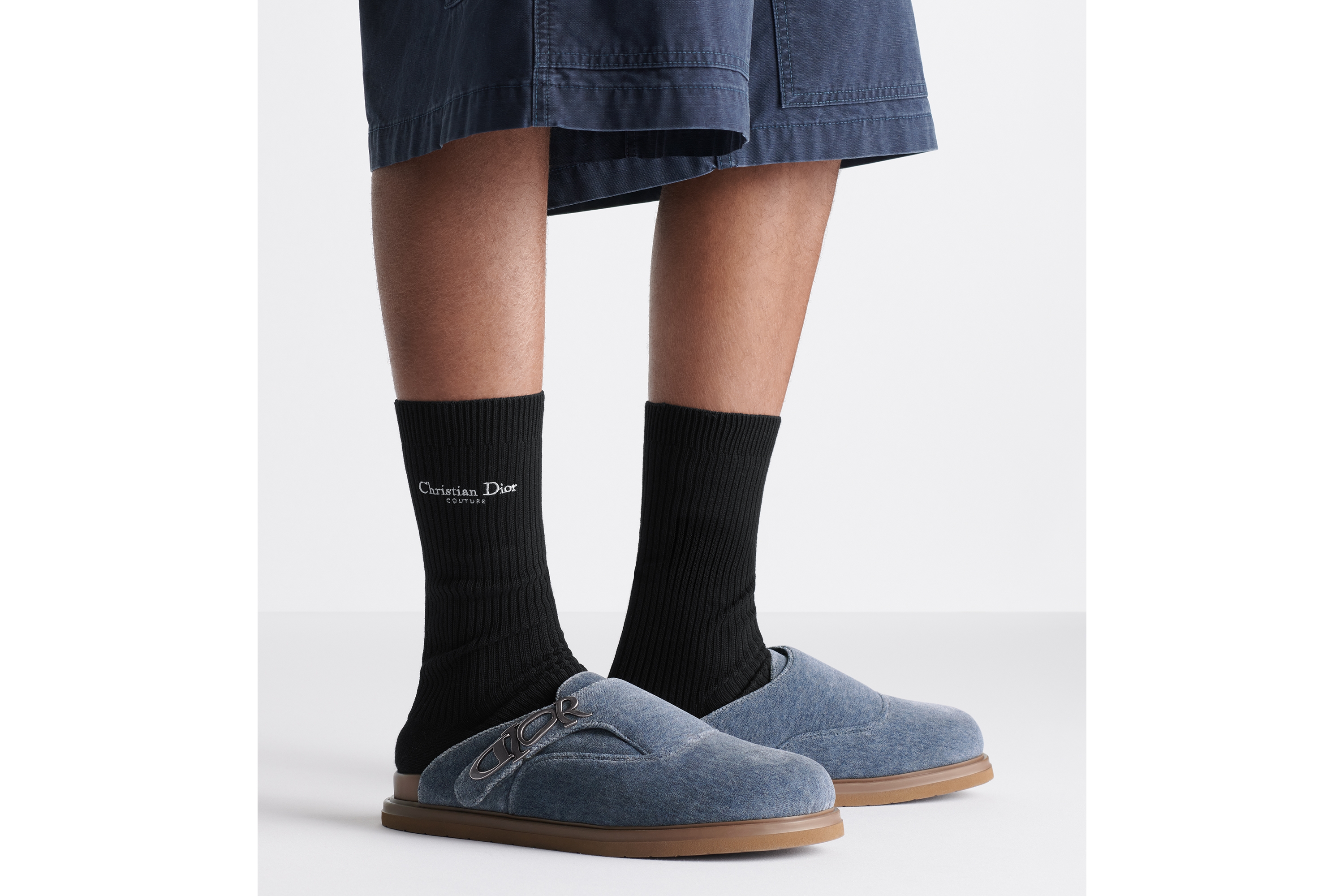 【モダン♪】DIOR★DIOR AND LEWIS HAMILTON Dior Aqua ミュール DIOR AND LEWIS HAMILTON Dior Aqua Mule Blue Denim-Effect