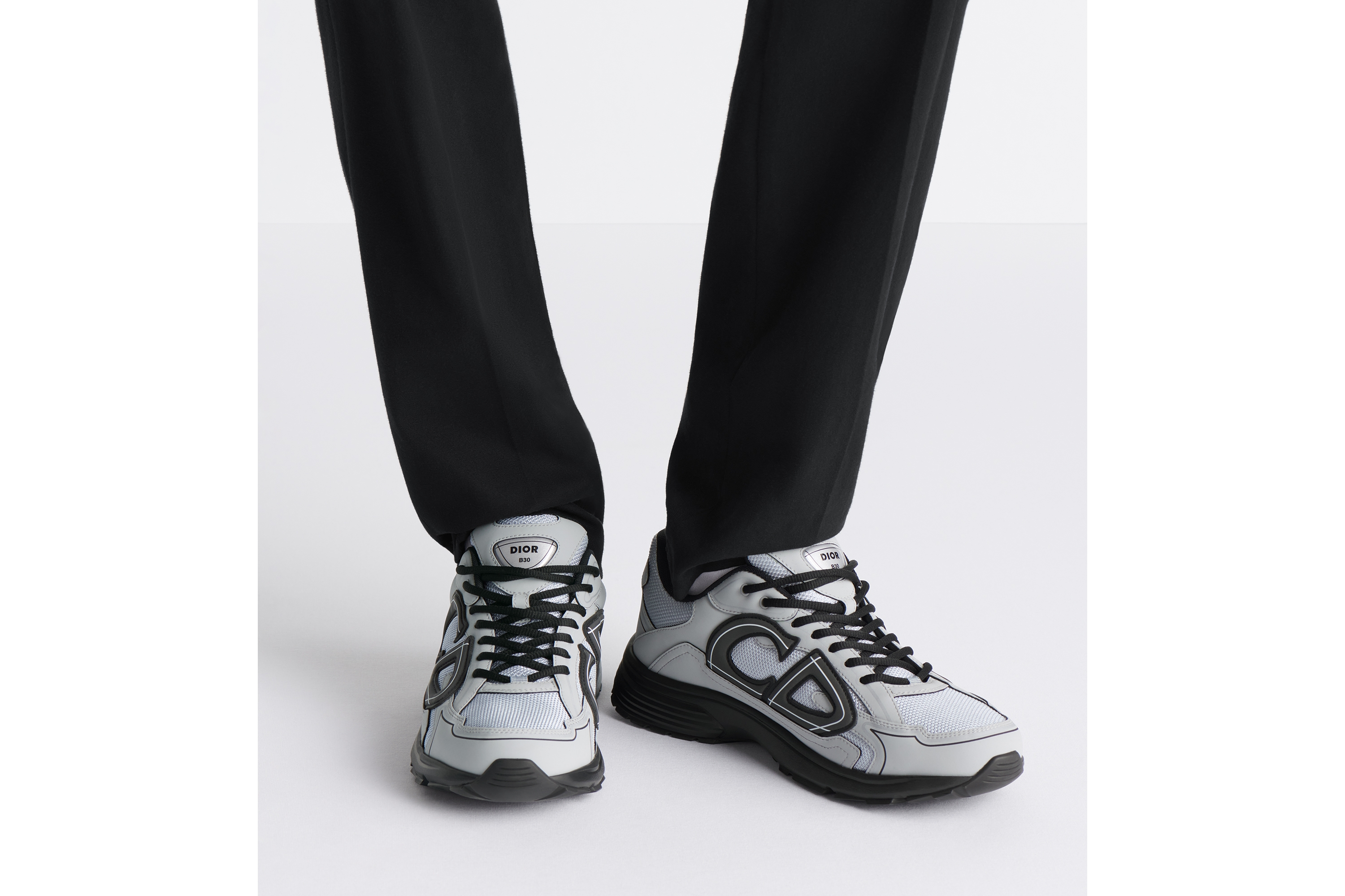 Look B30 Countdown Sneaker Gray Technical Mesh and Gray Technical Fabric E23