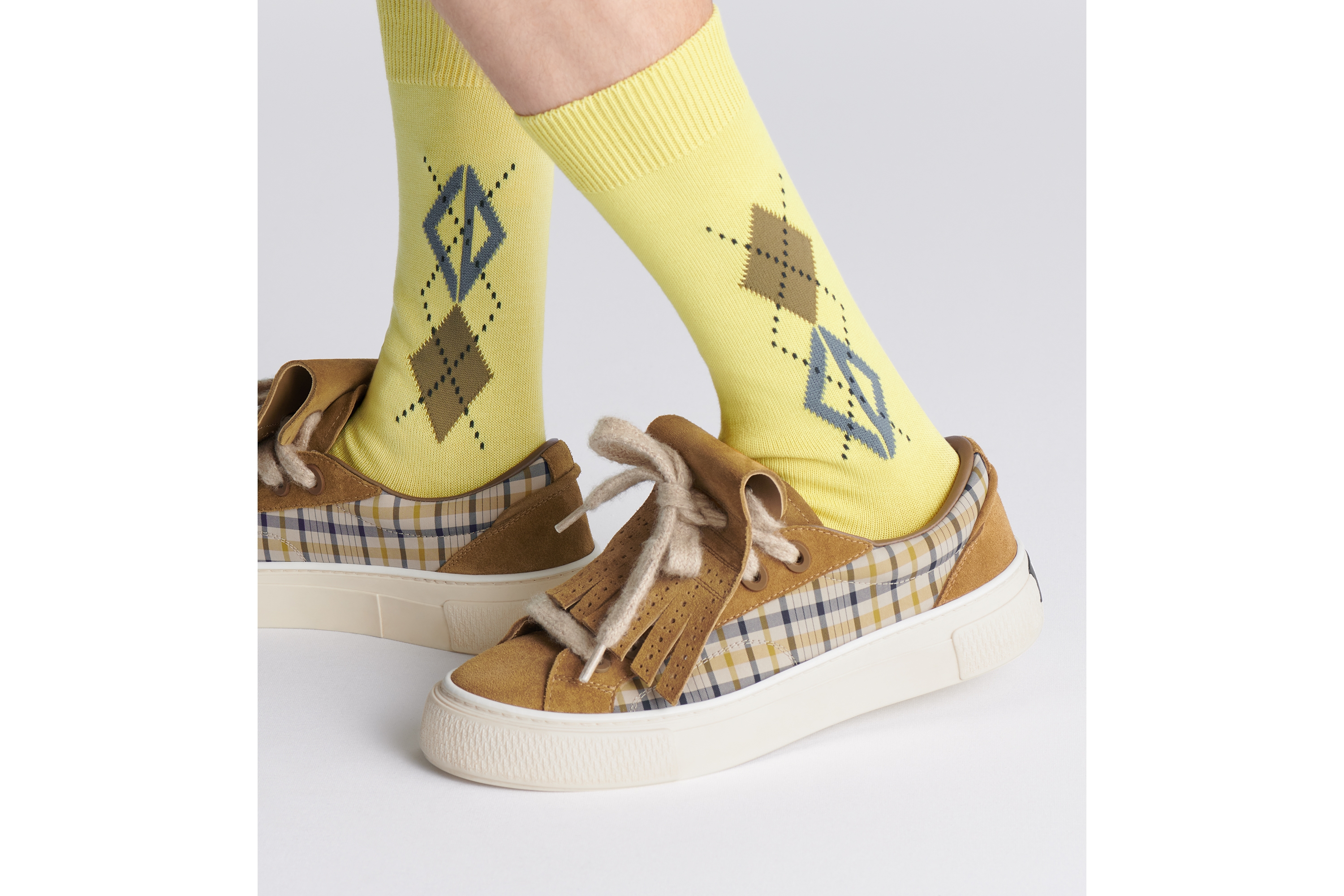 CD B33 SNEAKER BRONZE SUEDE AND FABRIC
