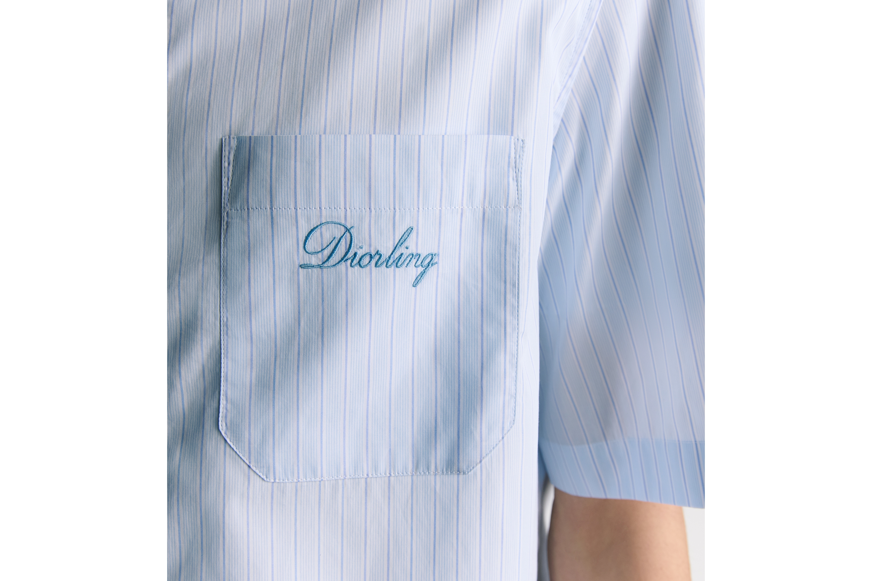 Short-Sleeved Shirt with Diorling Embroidery