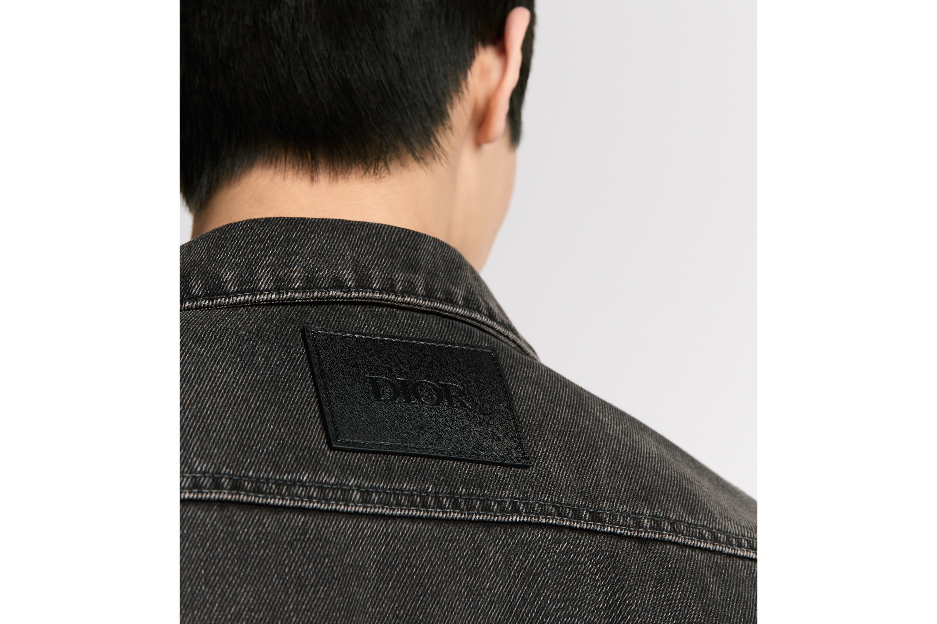 Look Overshirt Black Cotton Twill E04