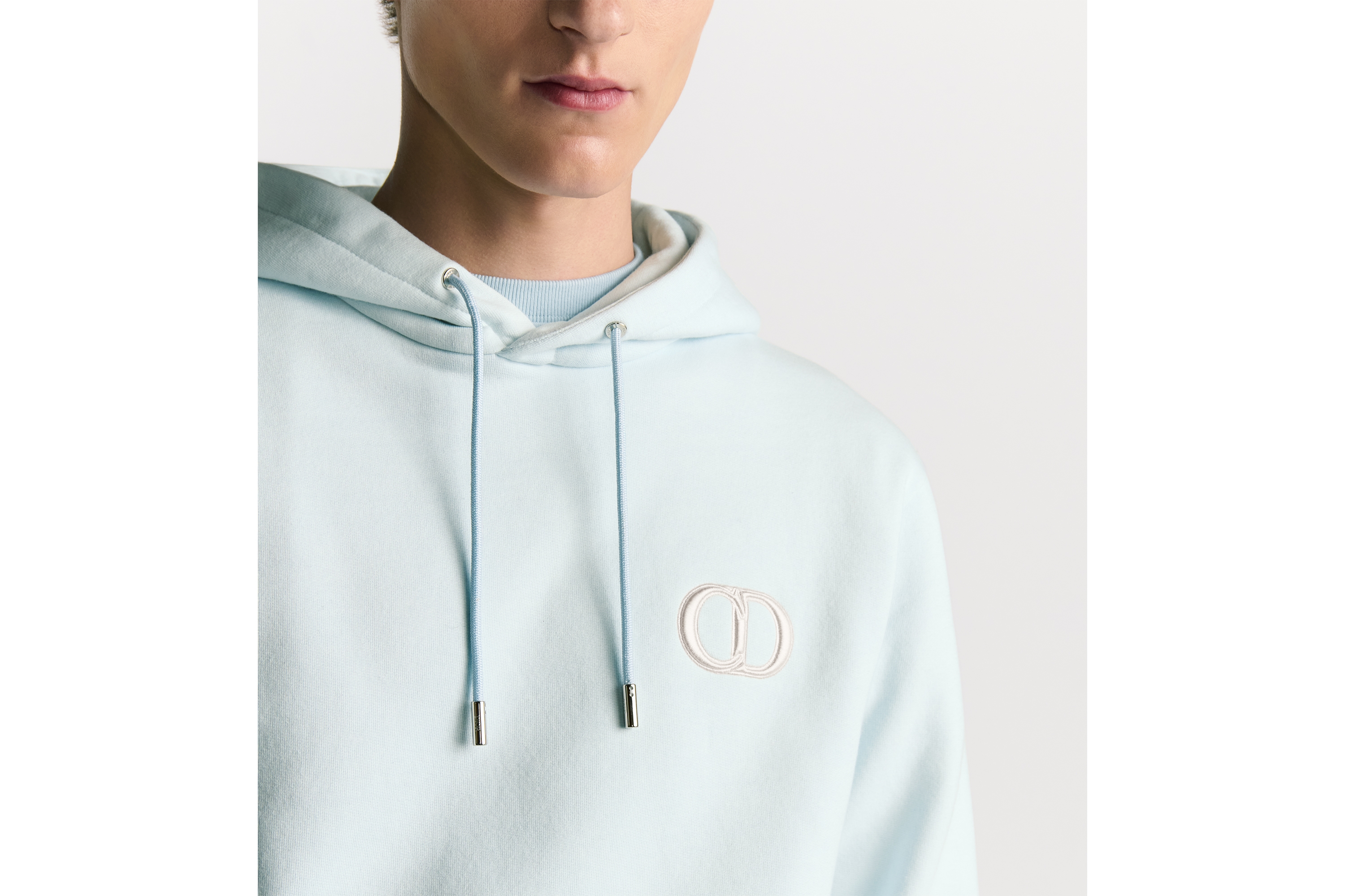 Look CD Icon Hooded Sweatshirt Blue Cotton Fleece E04