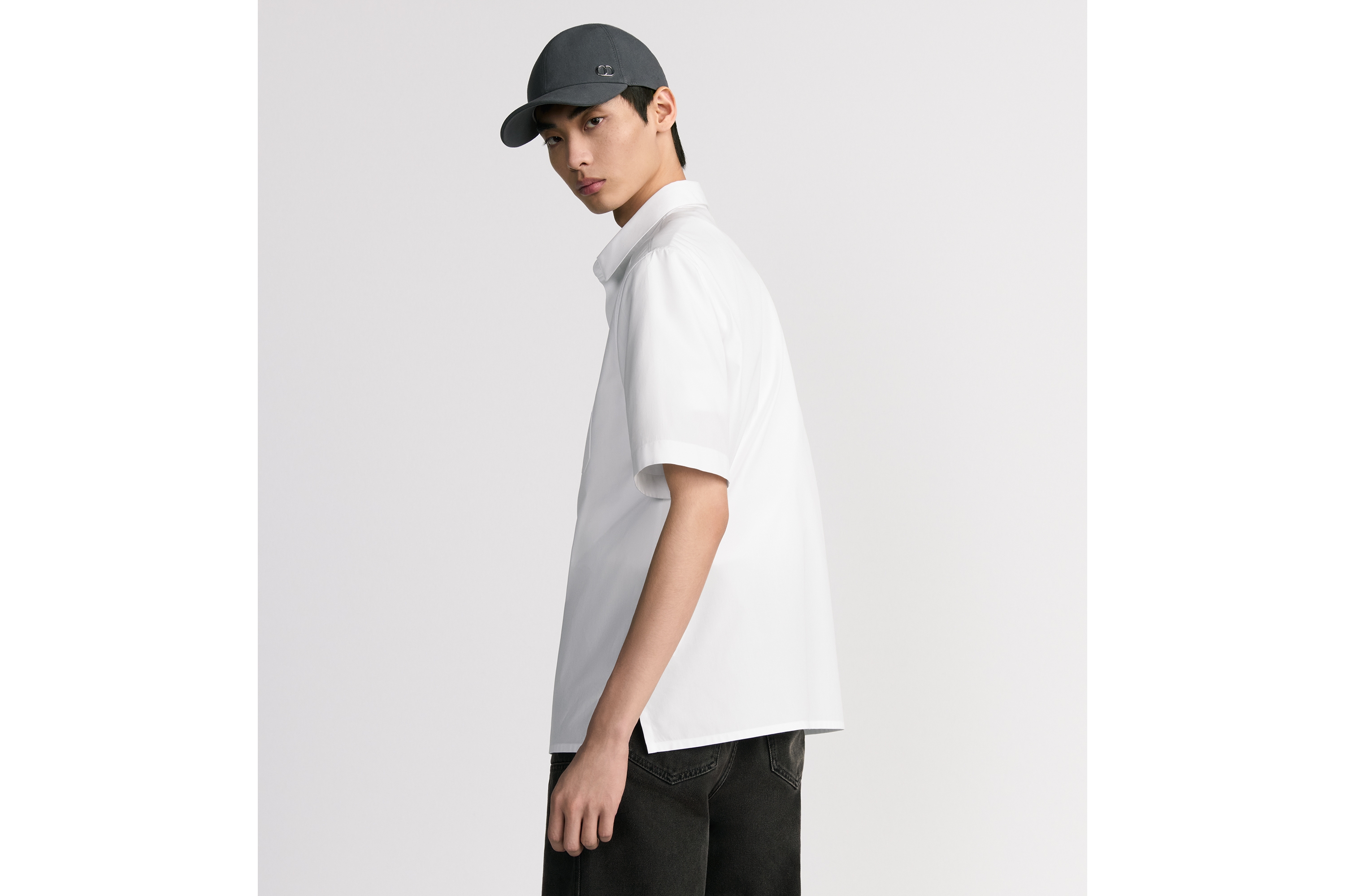Short-Sleeved Shirt with Diorling Embroidery