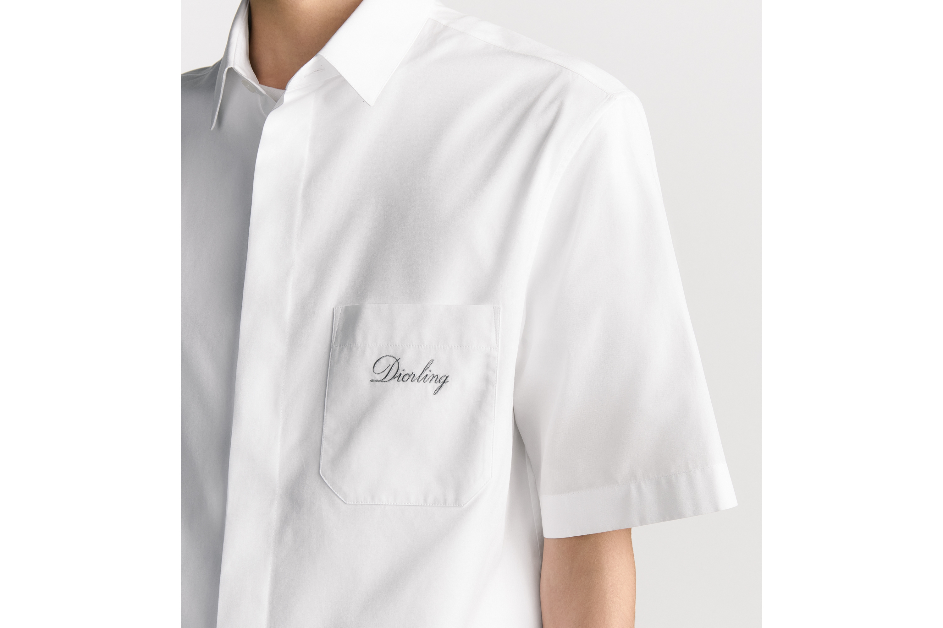 Short-Sleeved Shirt with Diorling Embroidery